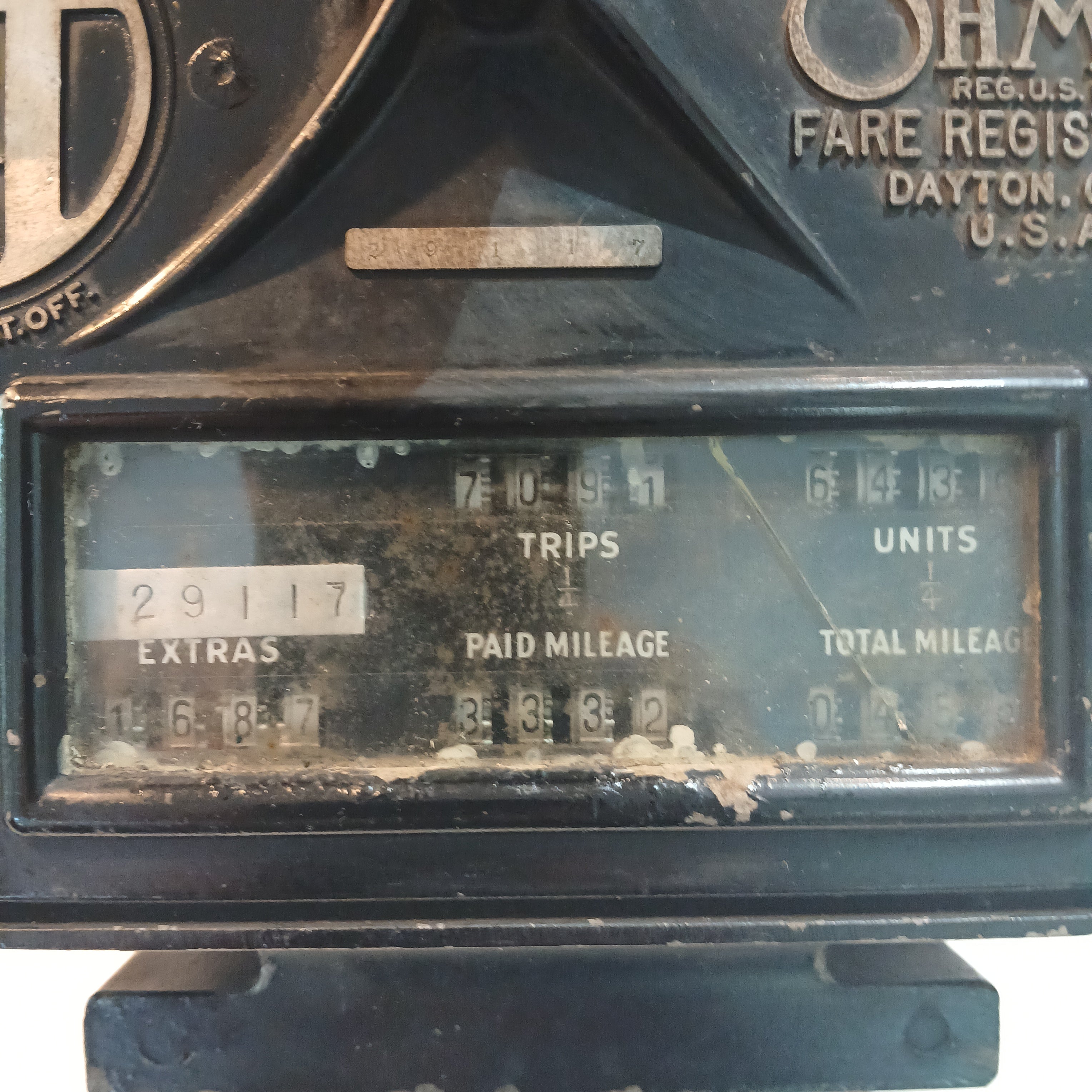 Ohmer Taxi Fare Meter Register - Early 20th Century- Still working!
