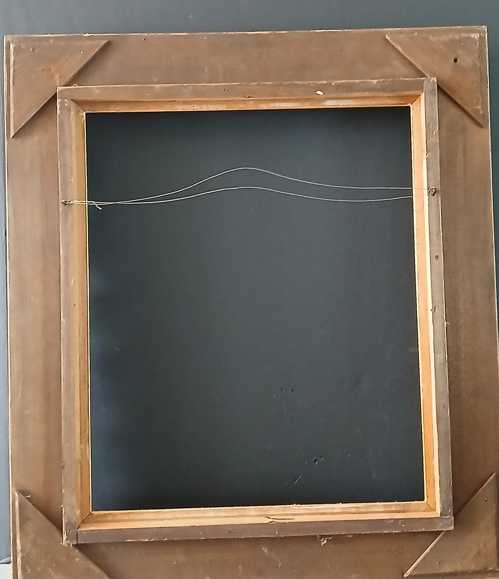 Vintage Carved Wood Frame with Gold Inner Filet 15 1/4" x 18 1/4"