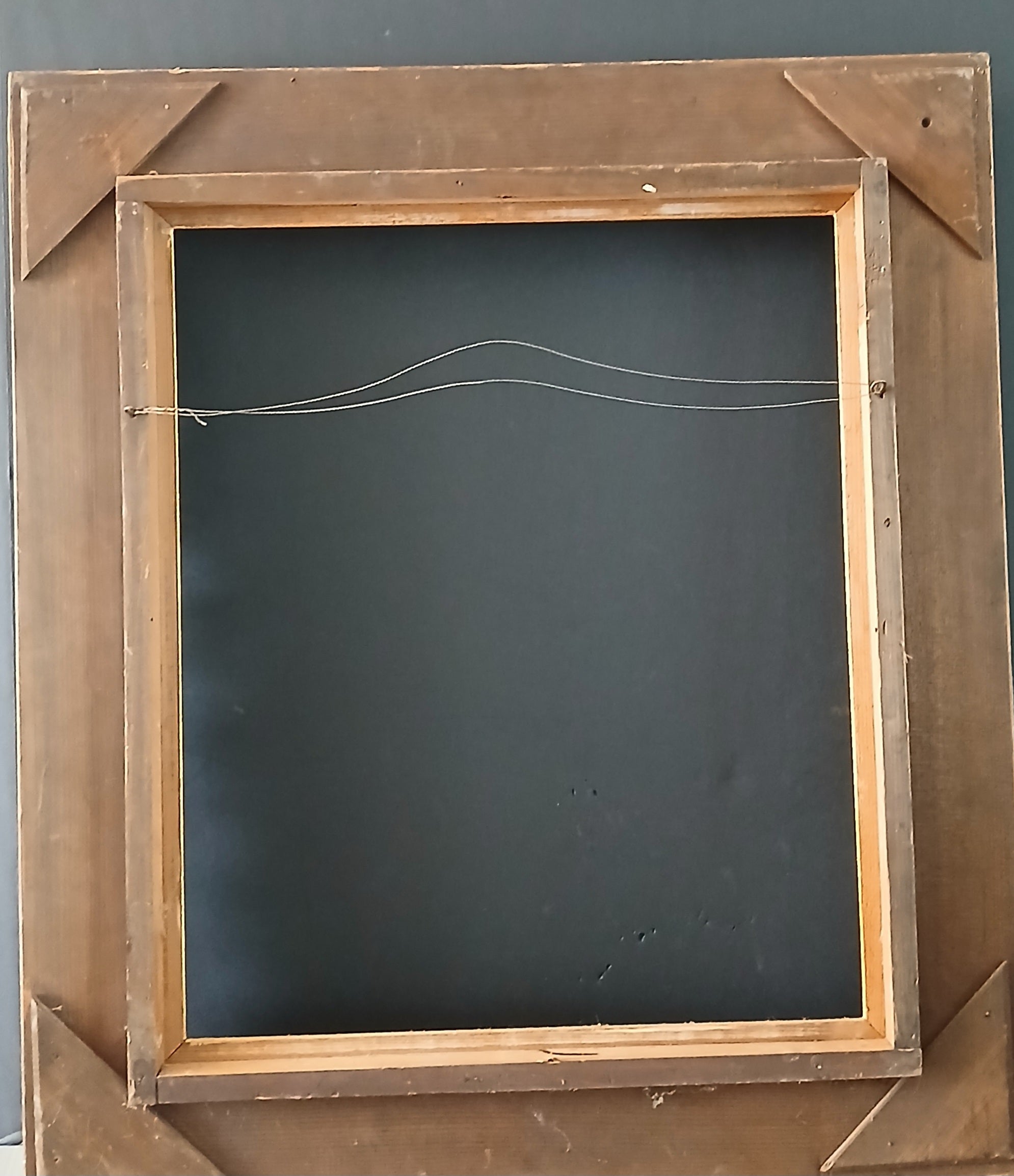 Vintage Carved Wood Frame with Gold Inner Filet 15 1/4" x 18 1/4"