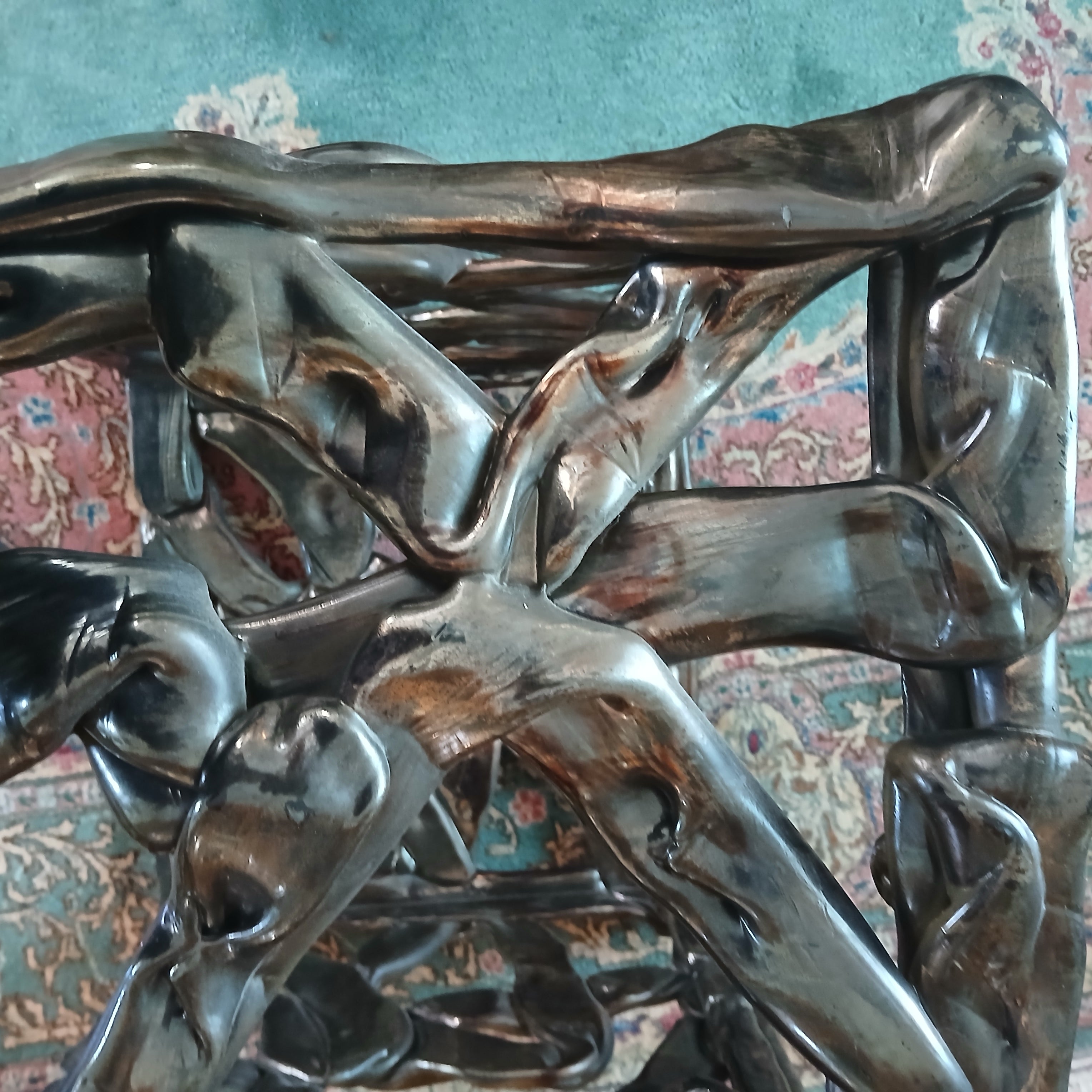 Fabulous Vintage Rectangular "Pulled Taffy" Table Style of TONY DUQUETTE