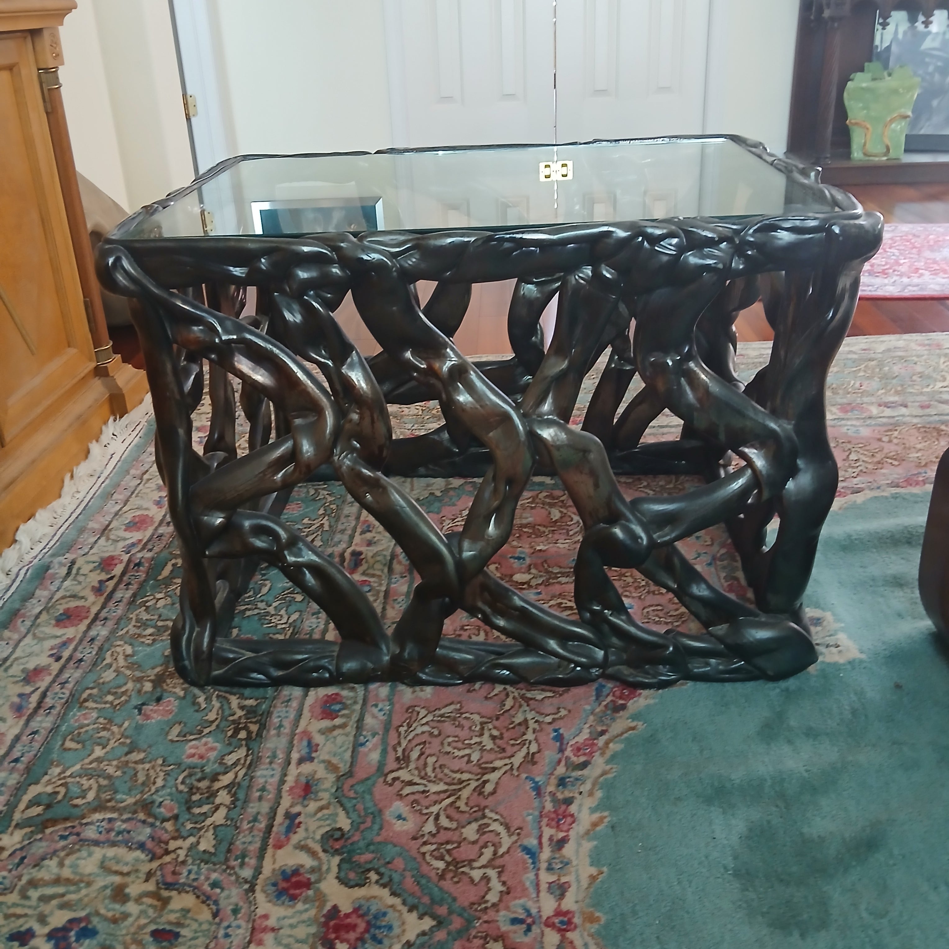 Fabulous Vintage Rectangular "Pulled Taffy" Table Style of TONY DUQUETTE