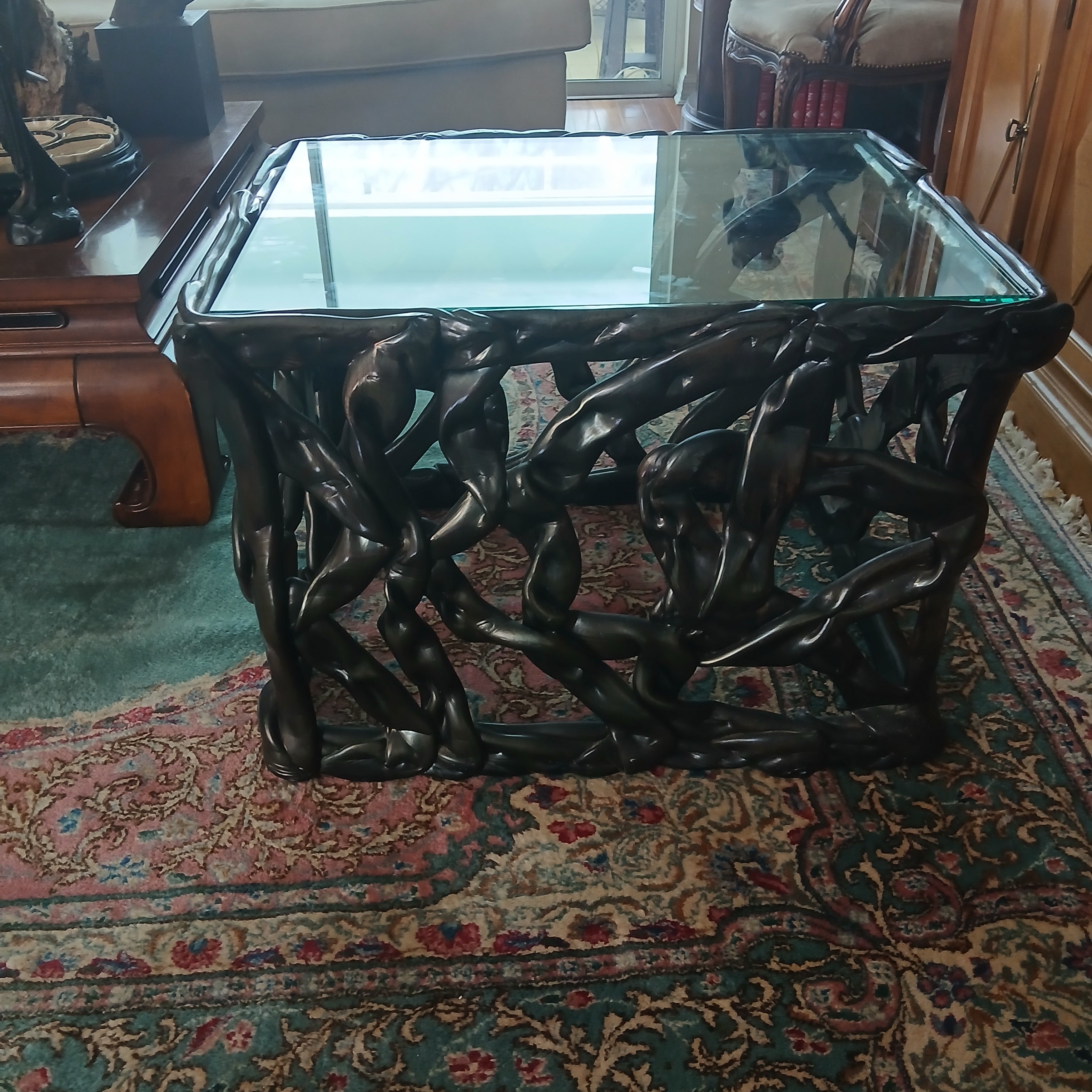 Fabulous Vintage Rectangular "Pulled Taffy" Table Style of TONY DUQUETTE