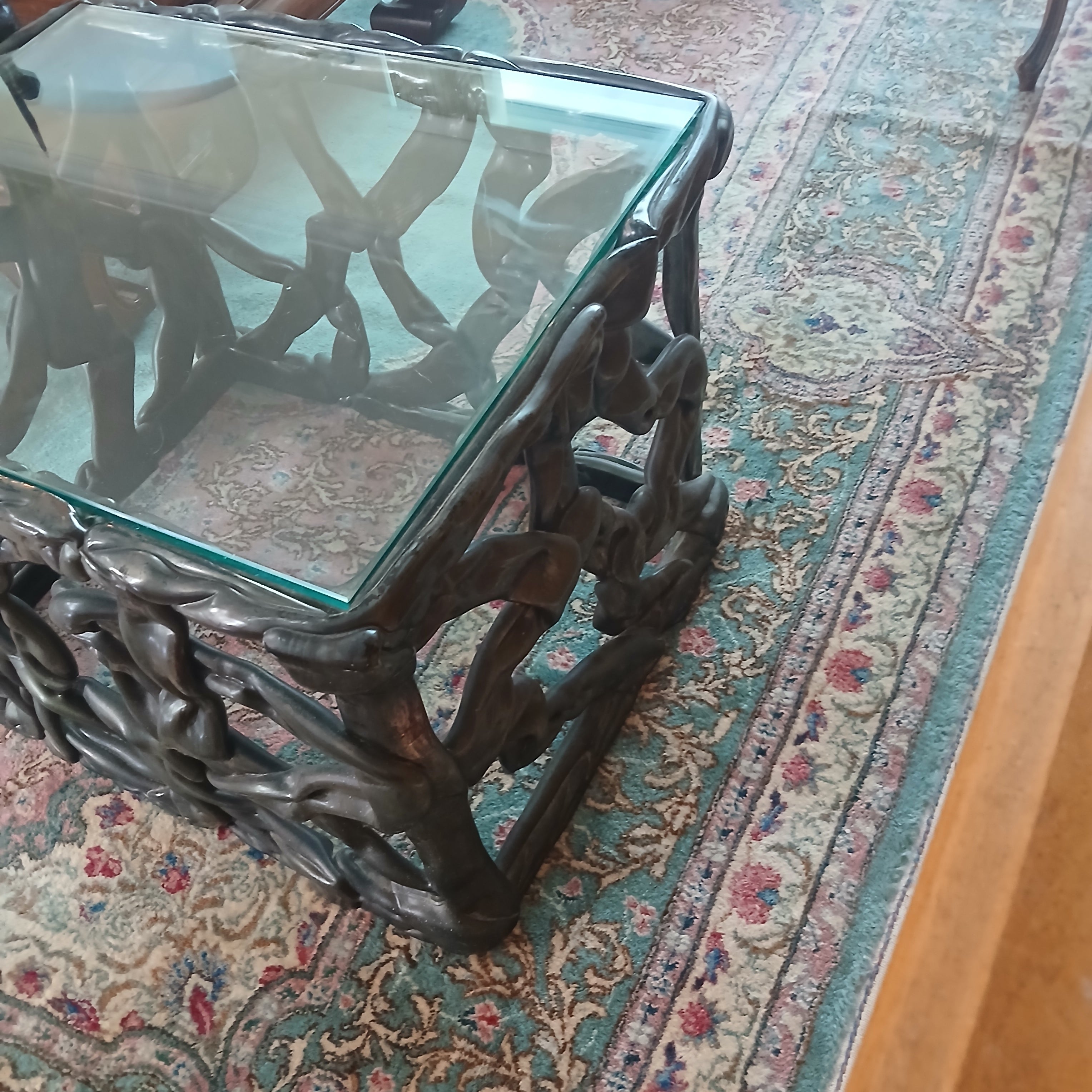 Fabulous Vintage Rectangular "Pulled Taffy" Table Style of TONY DUQUETTE