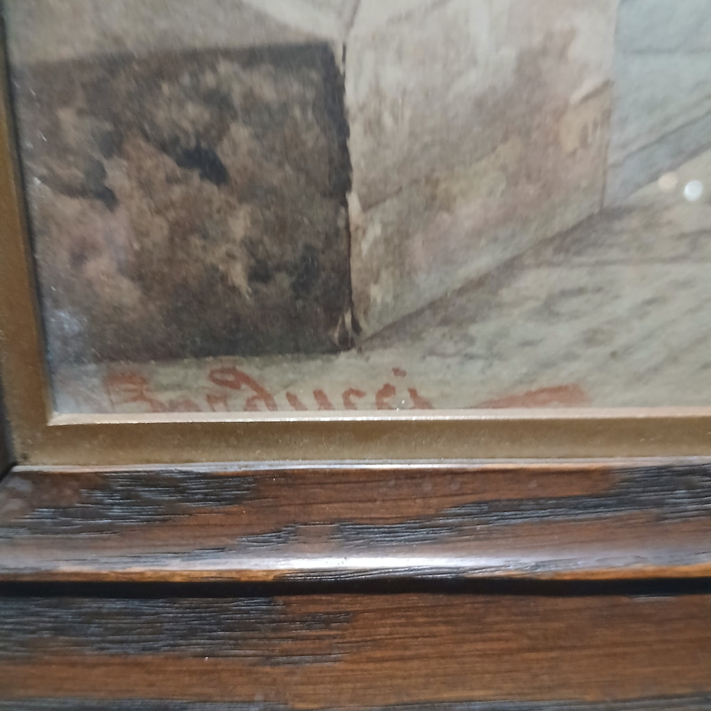 In the Cloisters-Vintage Lithograph by N. Barducci-Santa Maria Novella Basilica