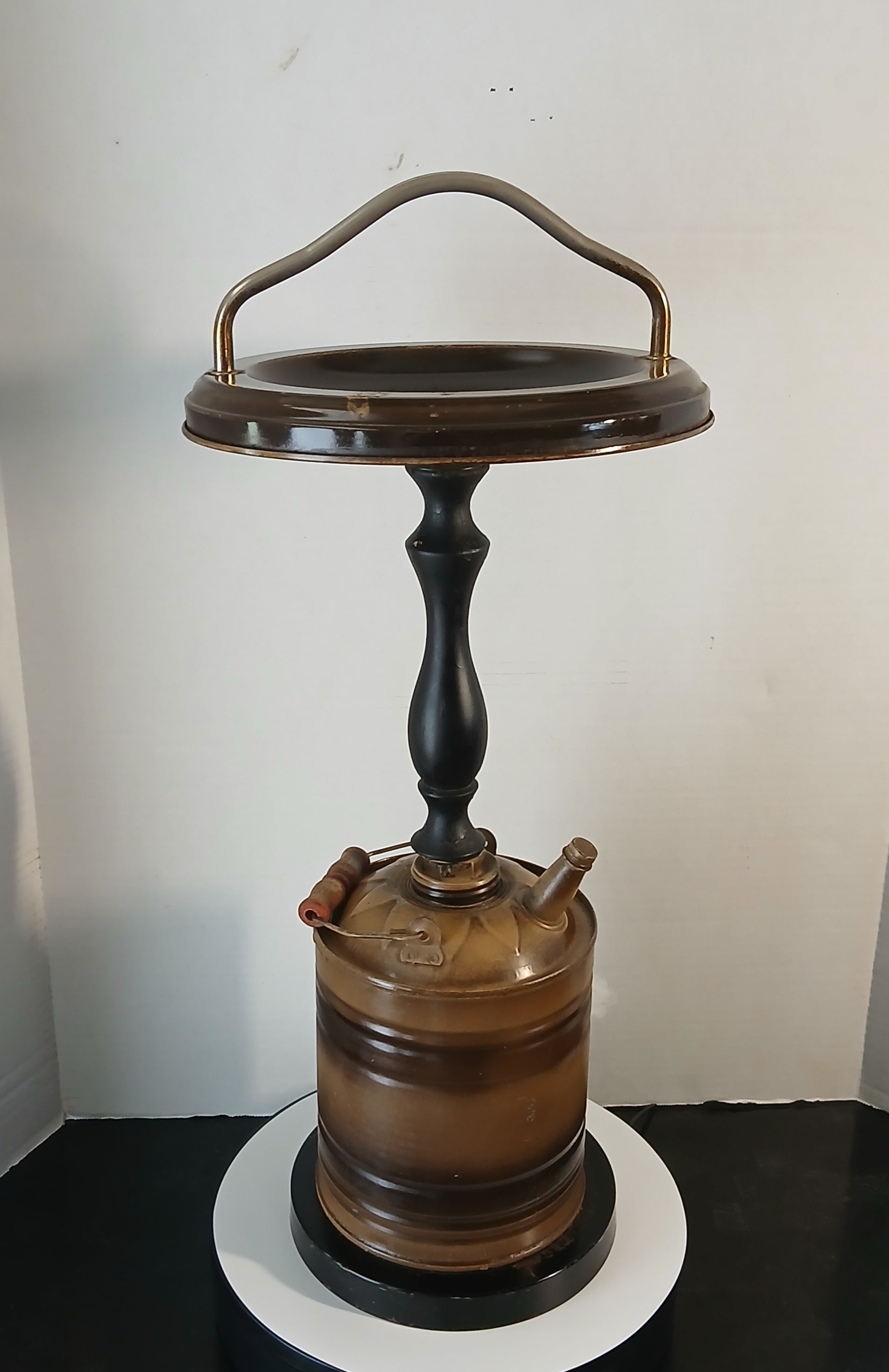 Patriotic Mid-Century Ash Tray Smoking Stand 24" Tall Tobacciana