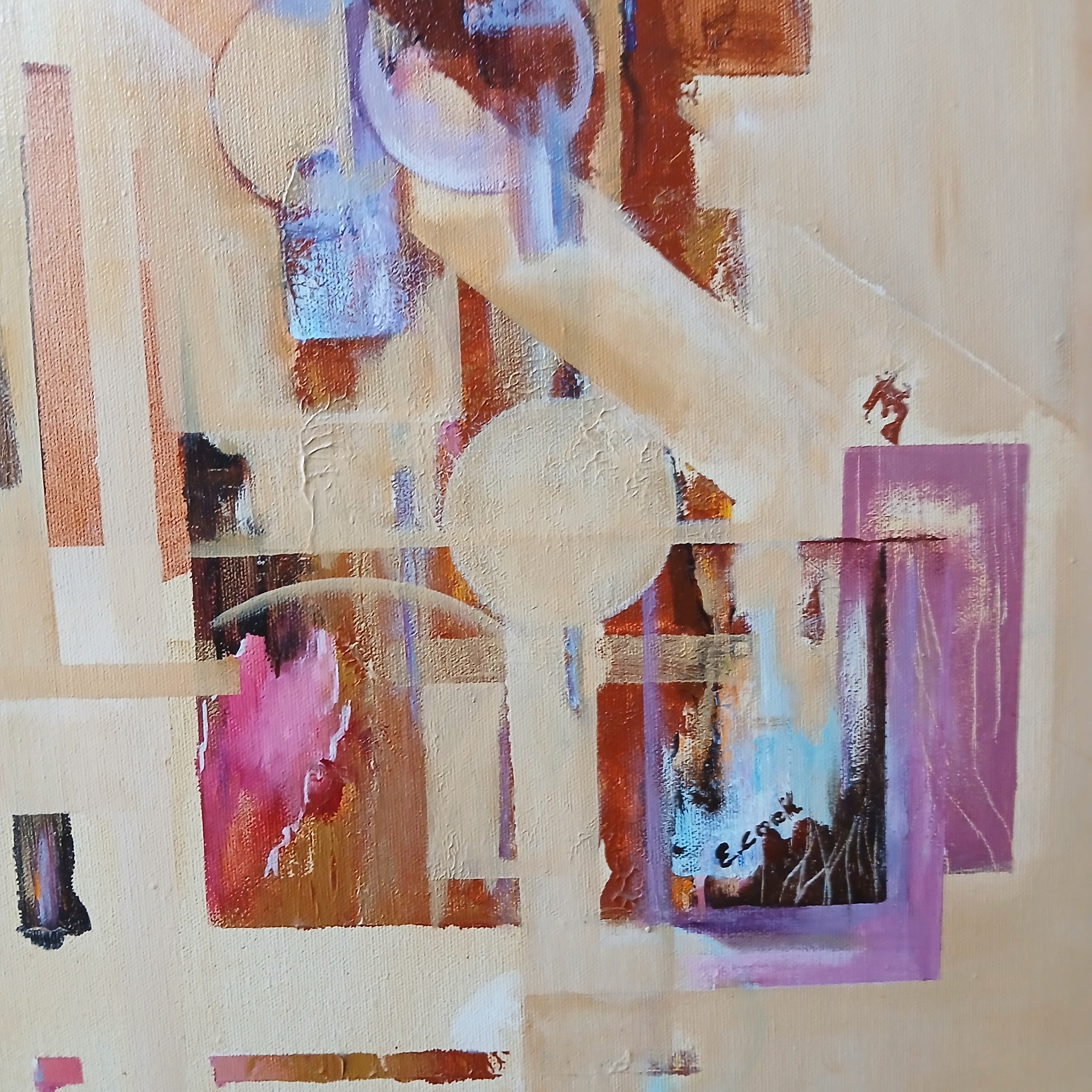 Vivid 1970s Abstract by Ethel Inez Cook Oil on Canvas 24" x 30" Fantastic!