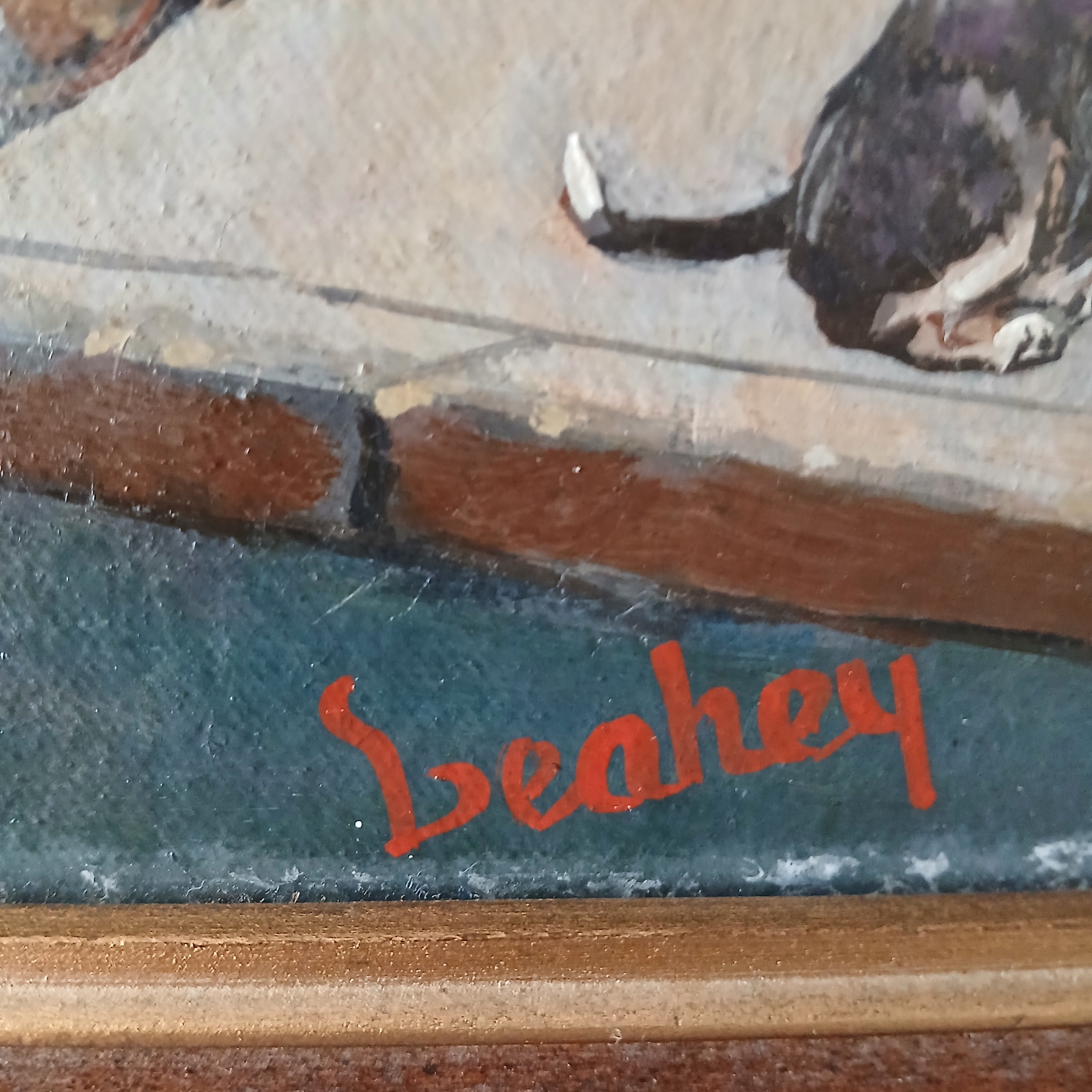Delivering the Pipe Organ oil on canvas 1960s Original Illustration