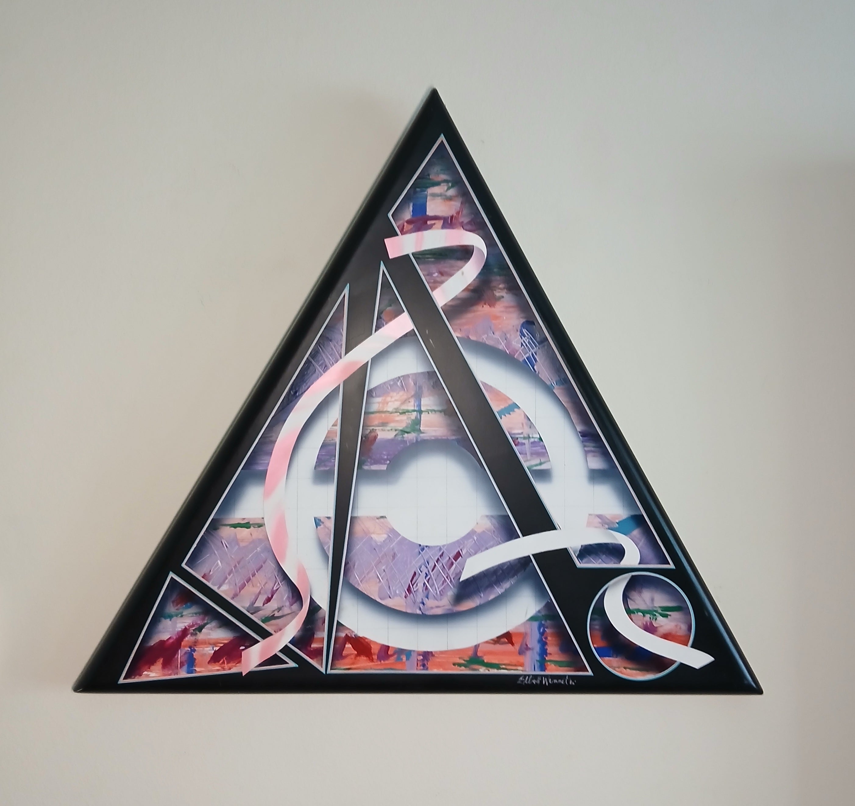 1986 Abstract Acrylic on Canvas "Exaction" by Elliott Wennet