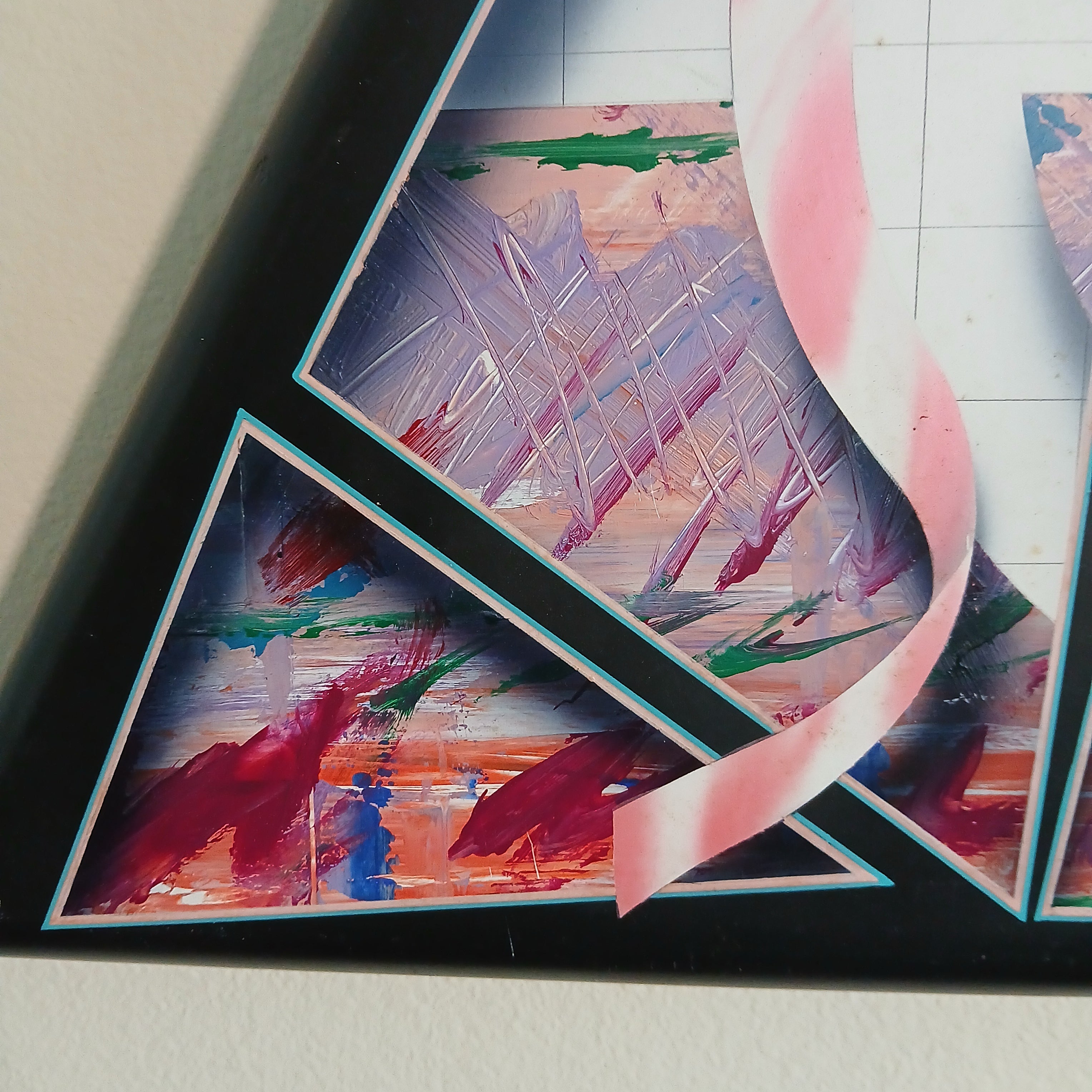 1986 Abstract Acrylic on Canvas "Exaction" by Elliott Wennet