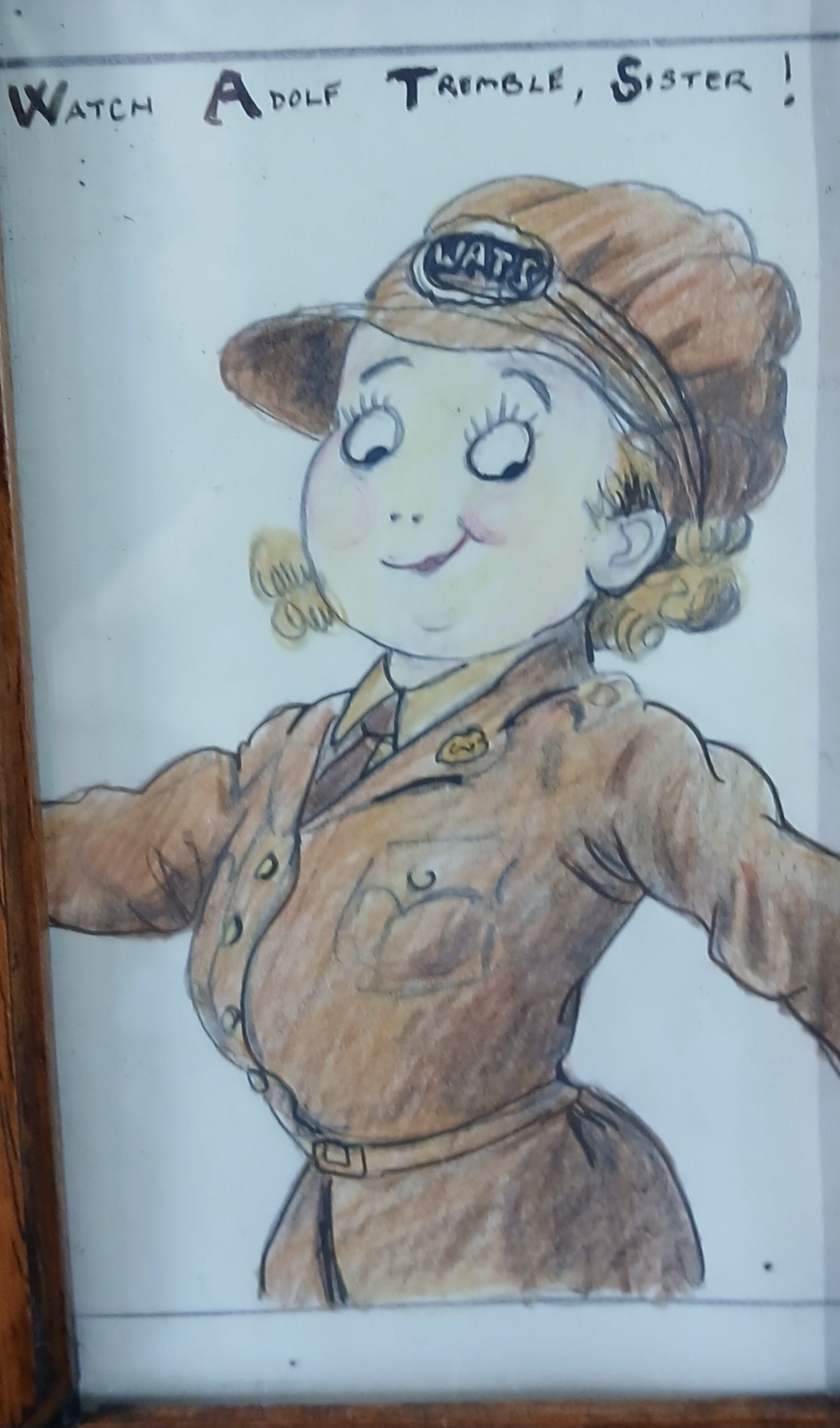 Australian (Queensland) Women's Auxiliary Transport Service WWII Cartoon