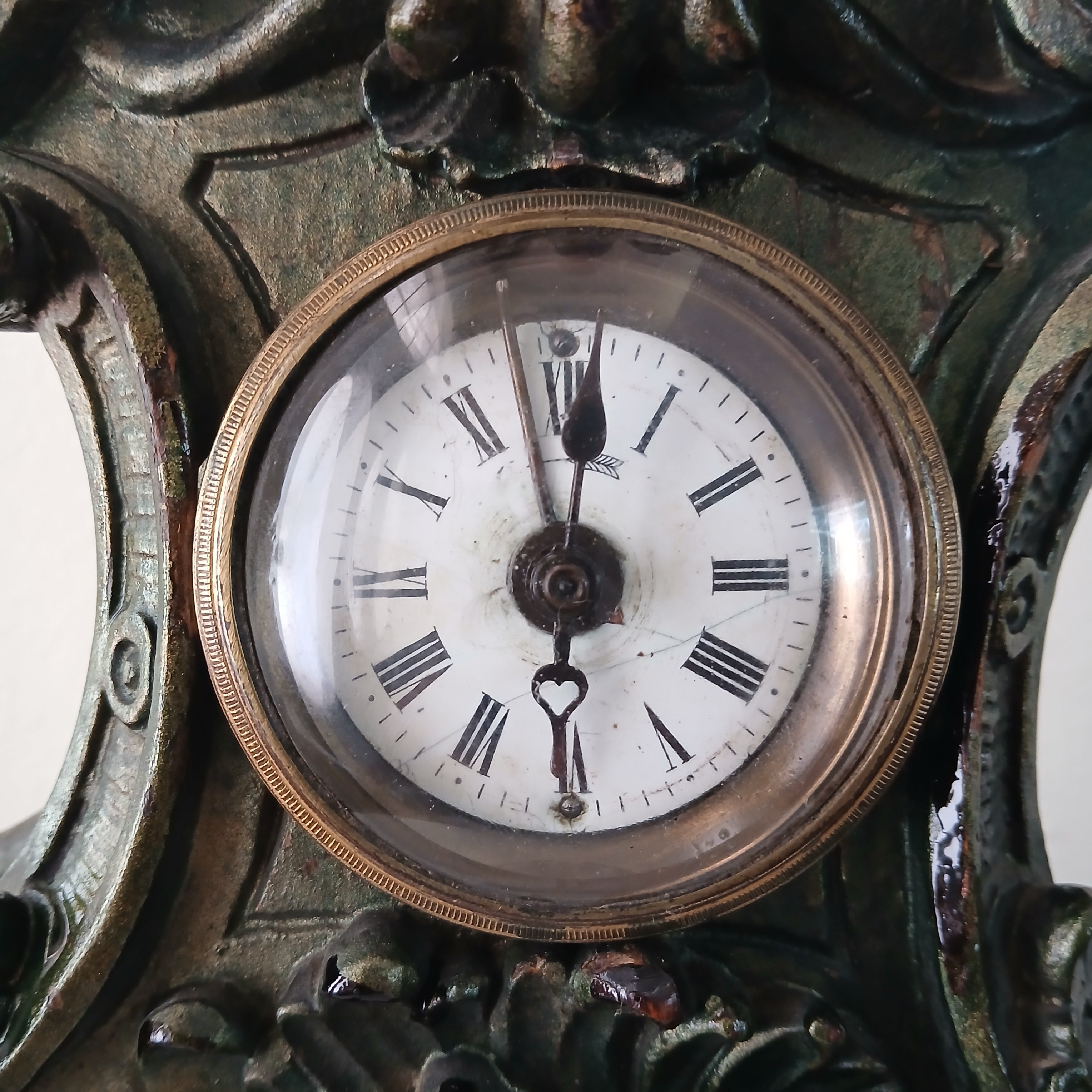 A Magnificent Rococo Style Antique Carved Wood Mantle Clock