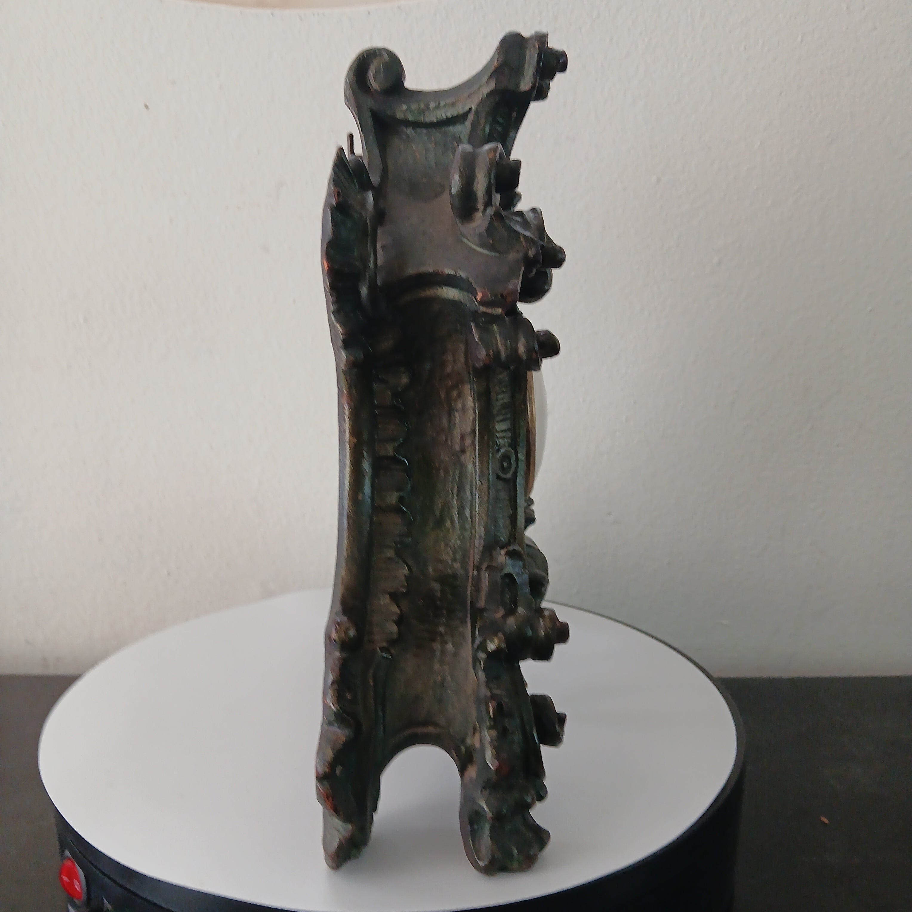 A Magnificent Rococo Style Antique Carved Wood Mantle Clock