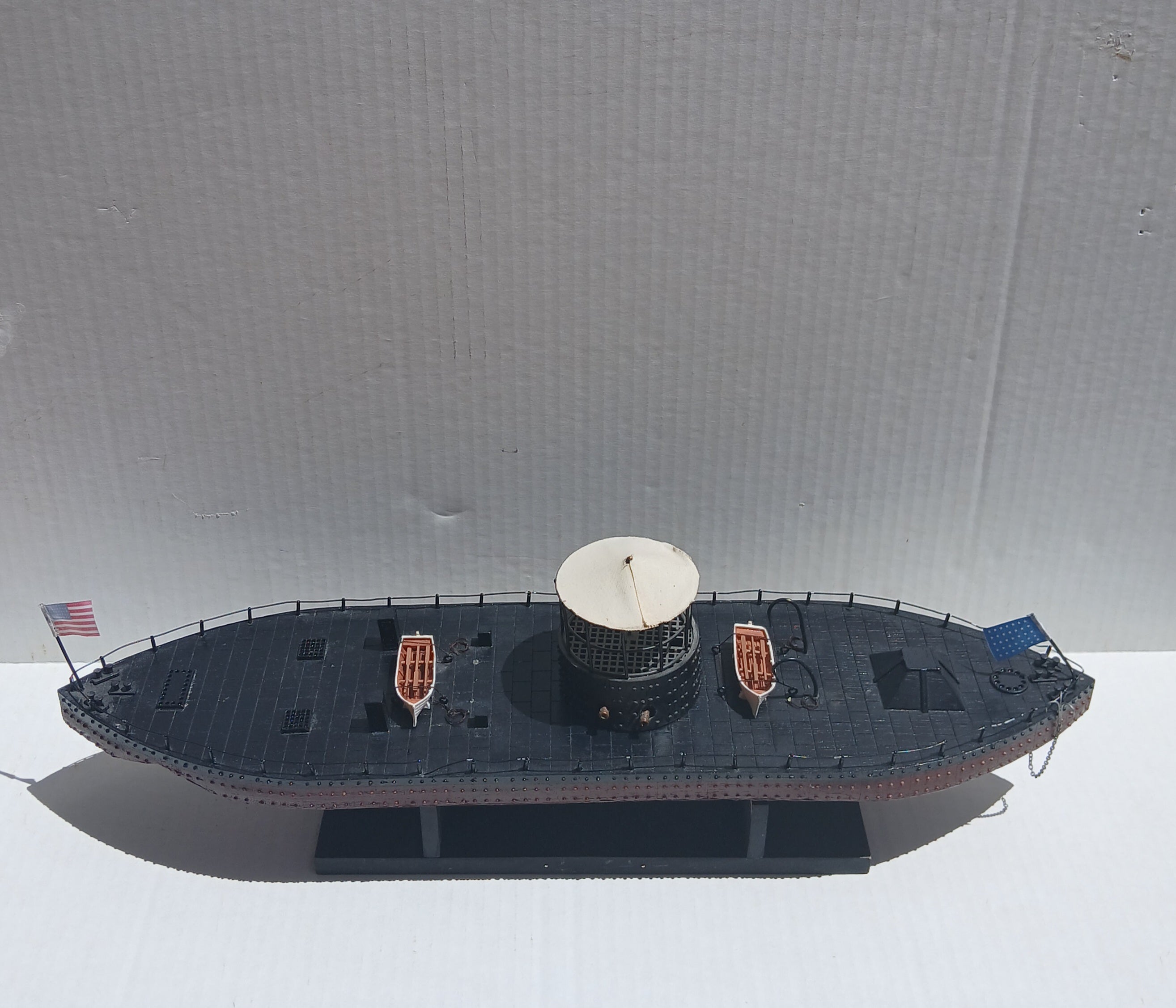 Handcrafted Wooden Model of USS Monitor #60 of 100 Certificate of Authenticity