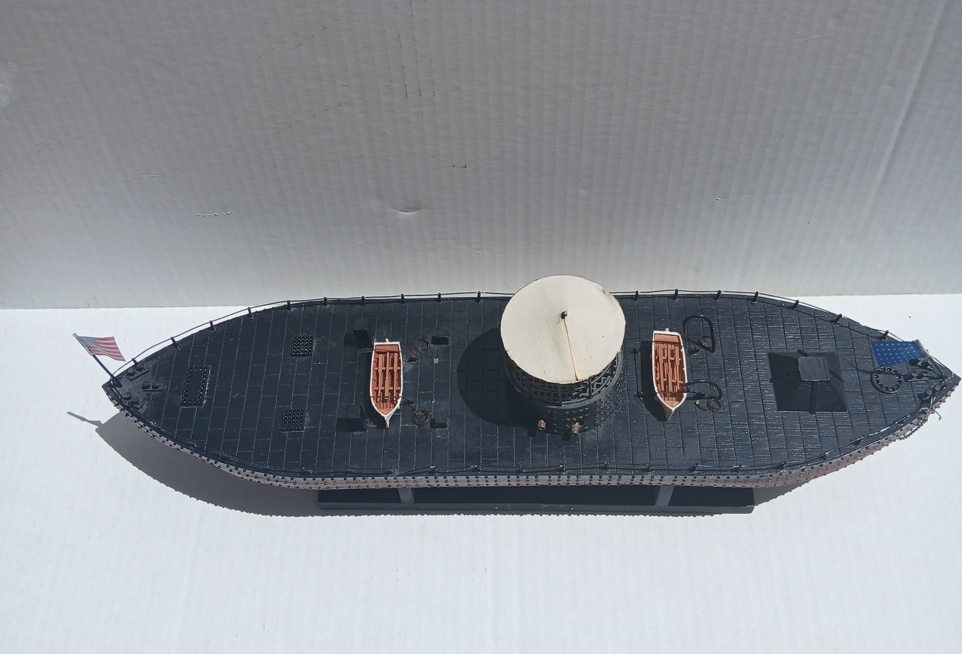 Handcrafted Wooden Model of USS Monitor #60 of 100 Certificate of Authenticity