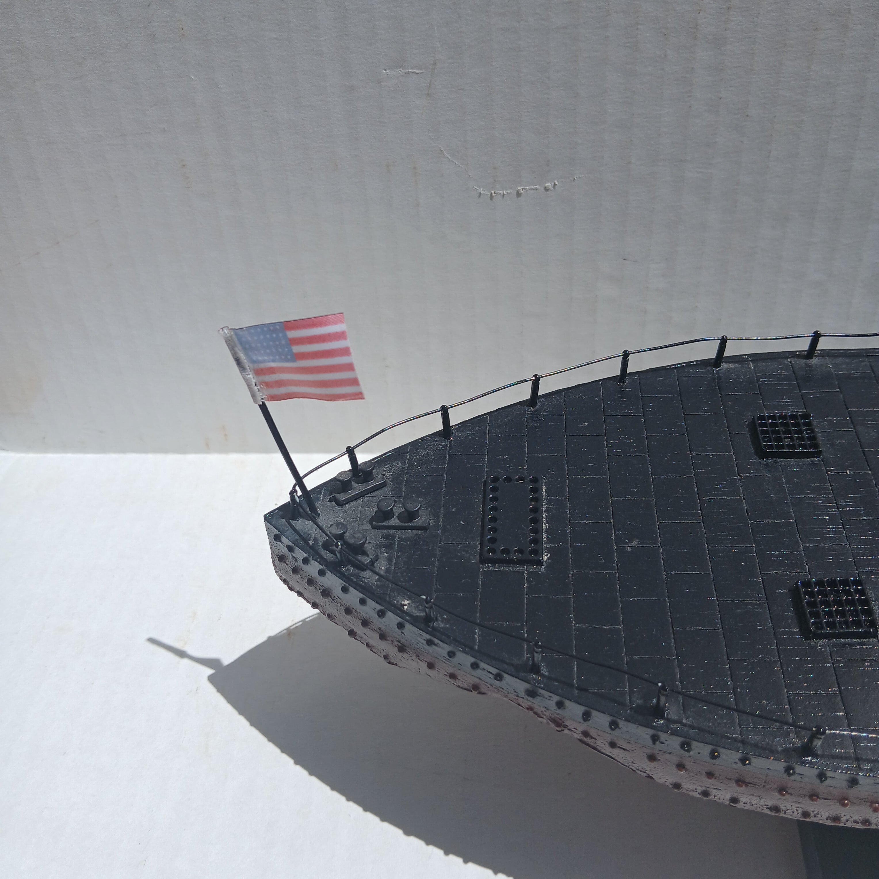 Handcrafted Wooden Model of USS Monitor #60 of 100 Certificate of Authenticity