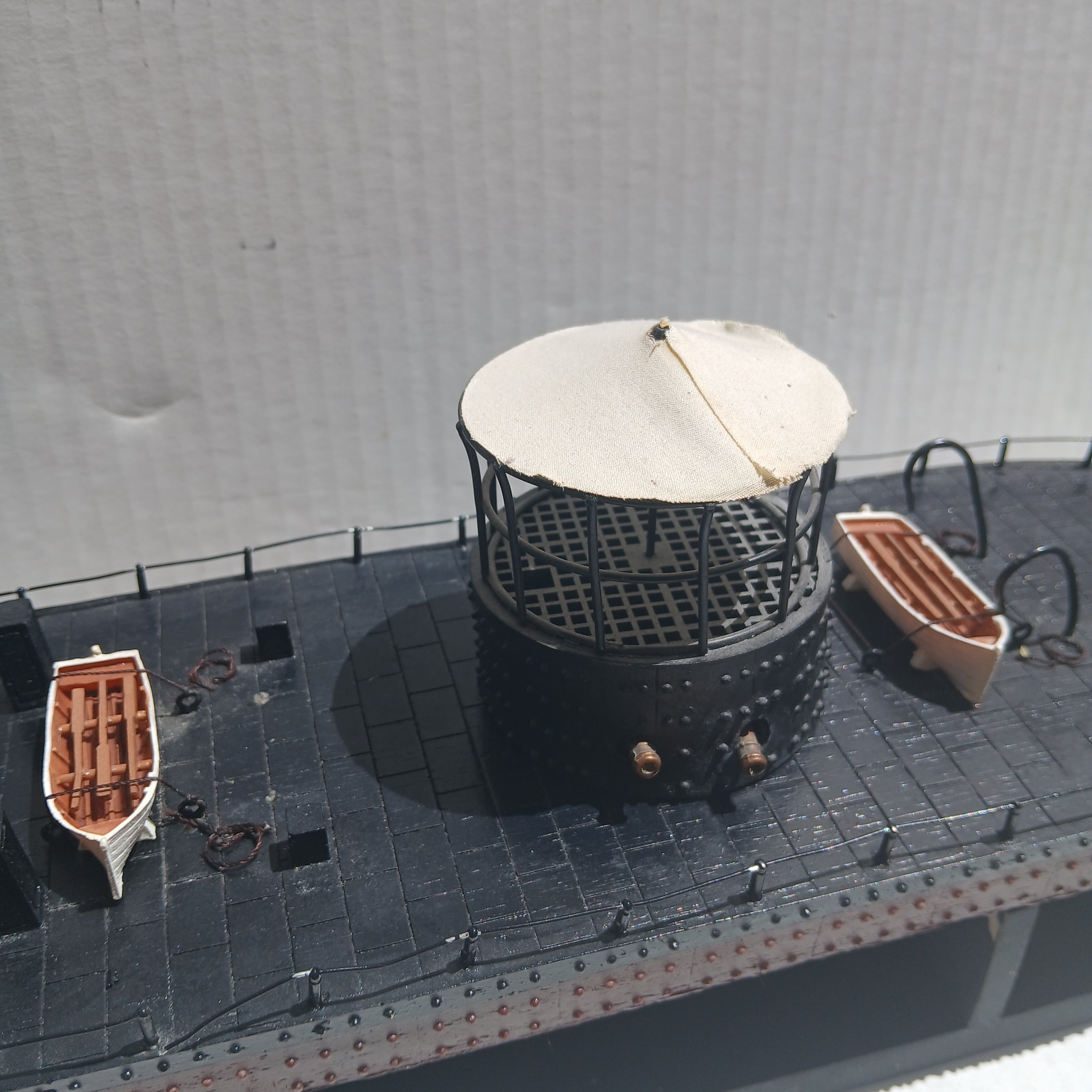 Handcrafted Wooden Model of USS Monitor #60 of 100 Certificate of Authenticity