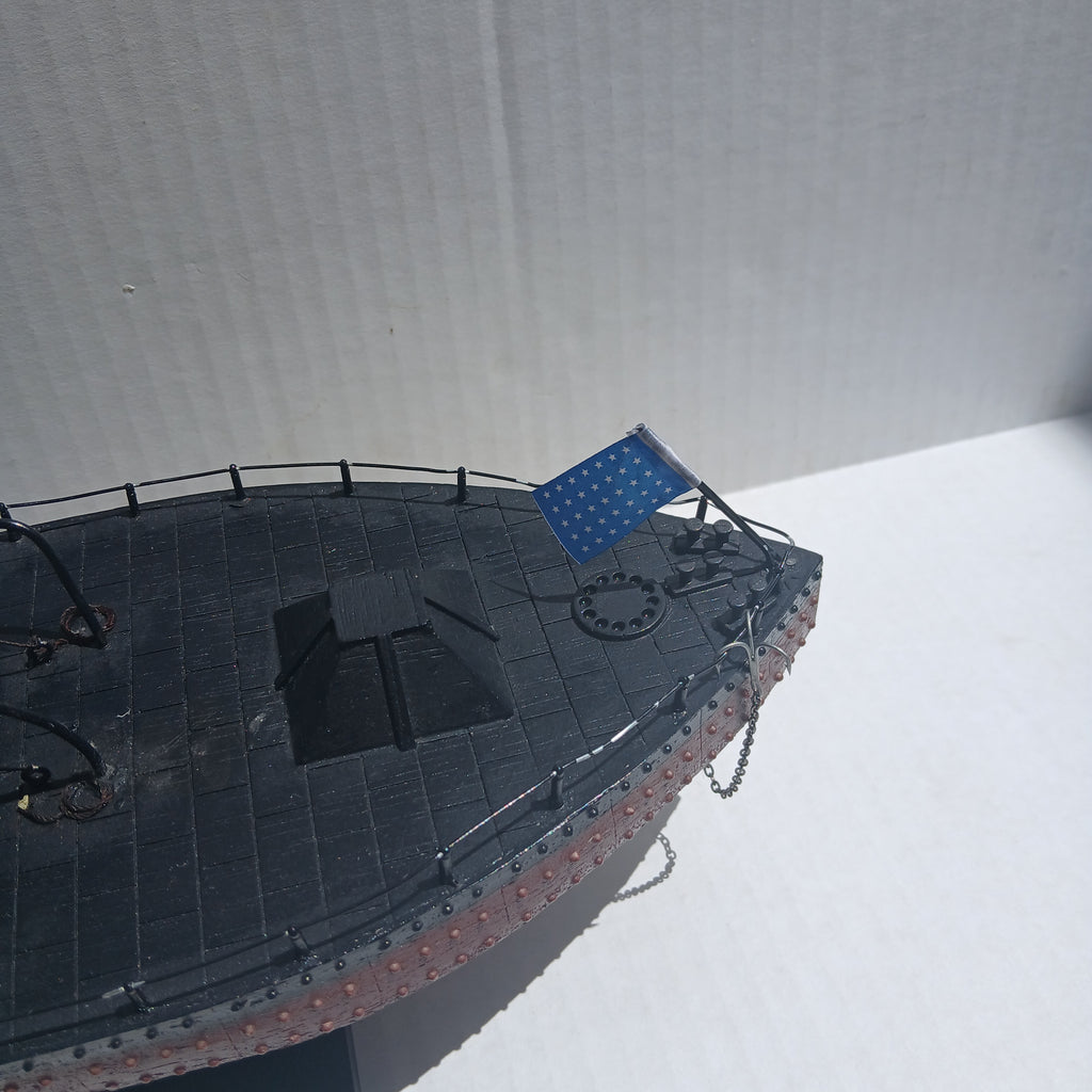 Handcrafted Wooden Model of USS Monitor #60 of 100 Certificate of Authenticity