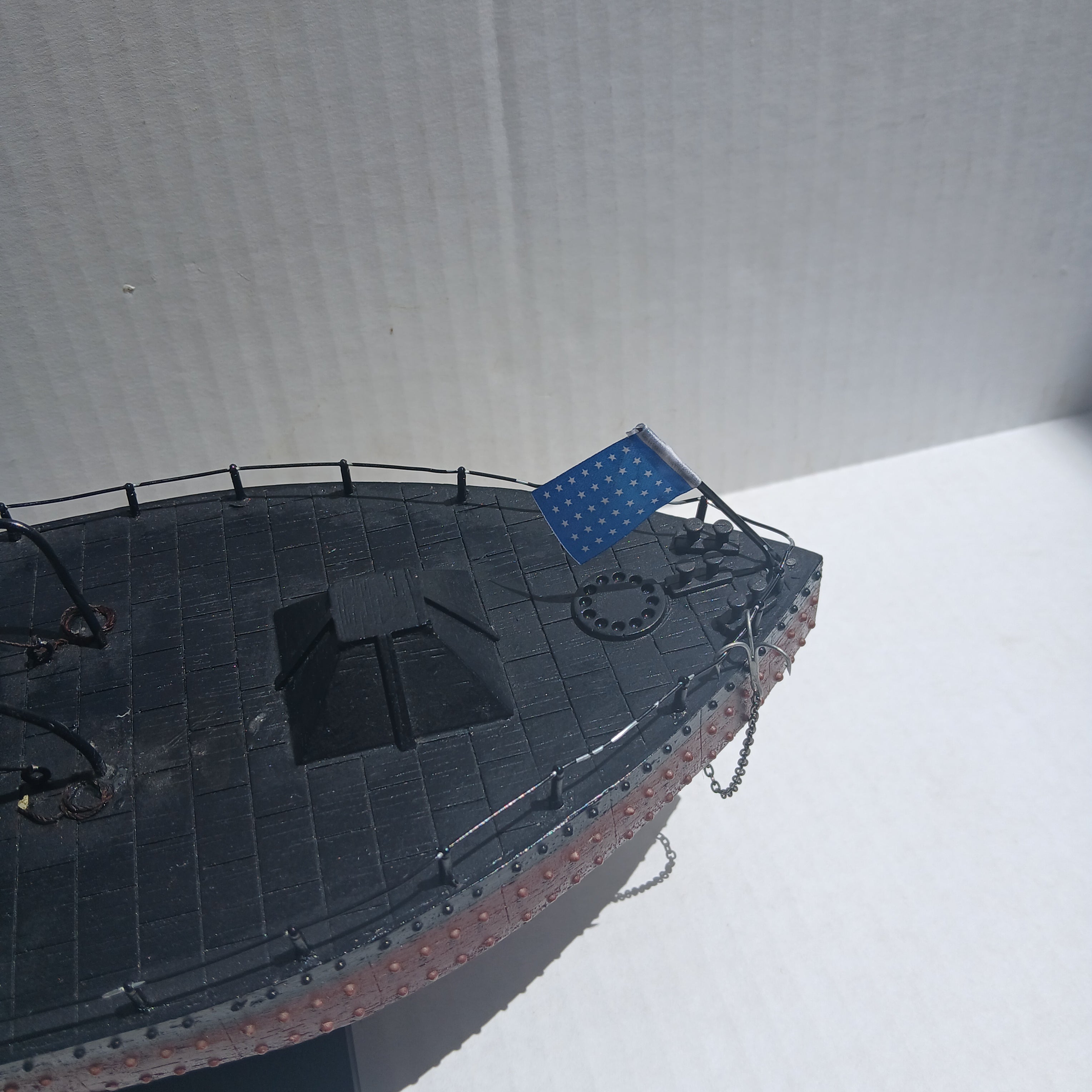 Handcrafted Wooden Model of USS Monitor #60 of 100 Certificate of Authenticity