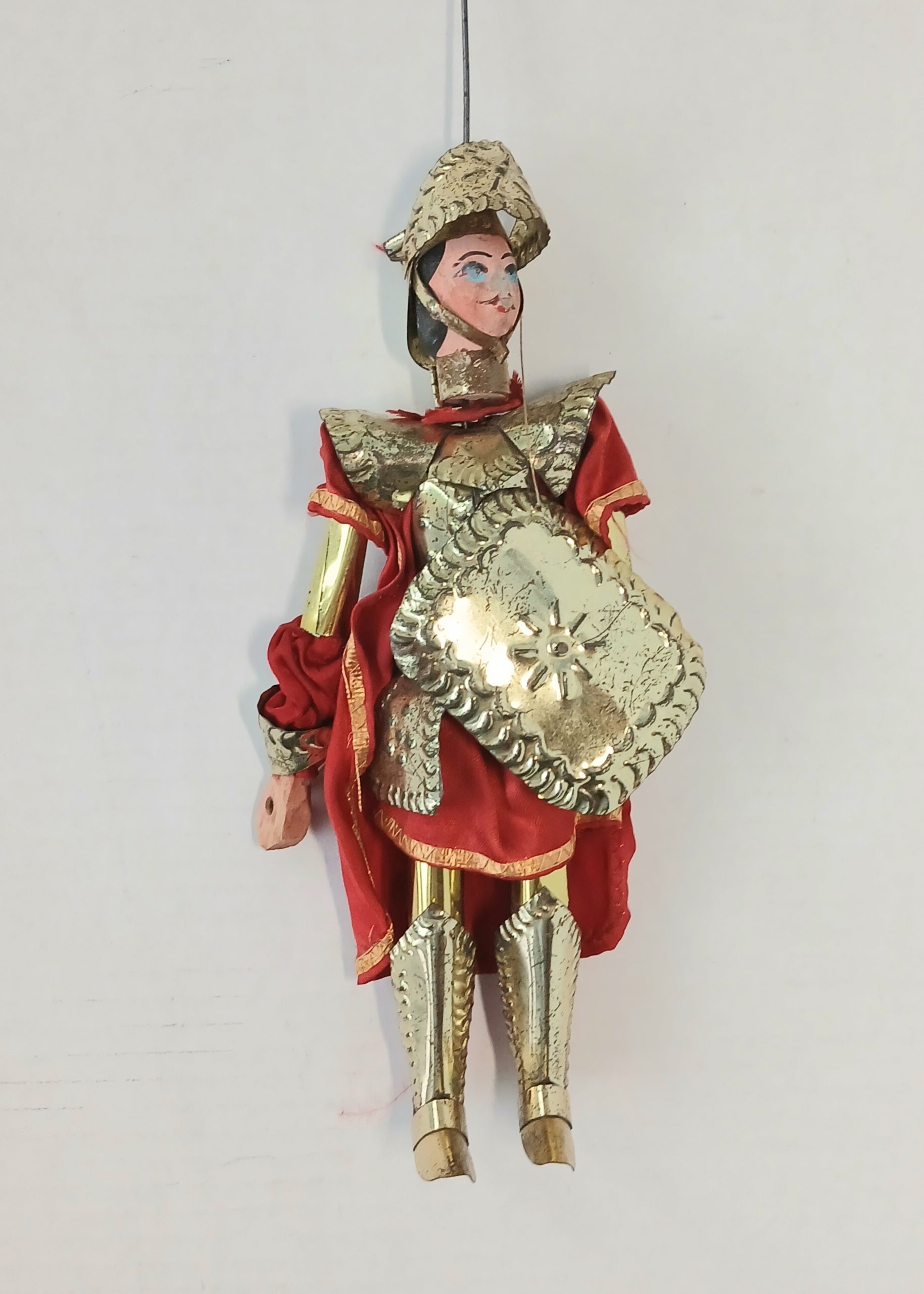 Pair of Old Vintage Knight Soldier Marionettes