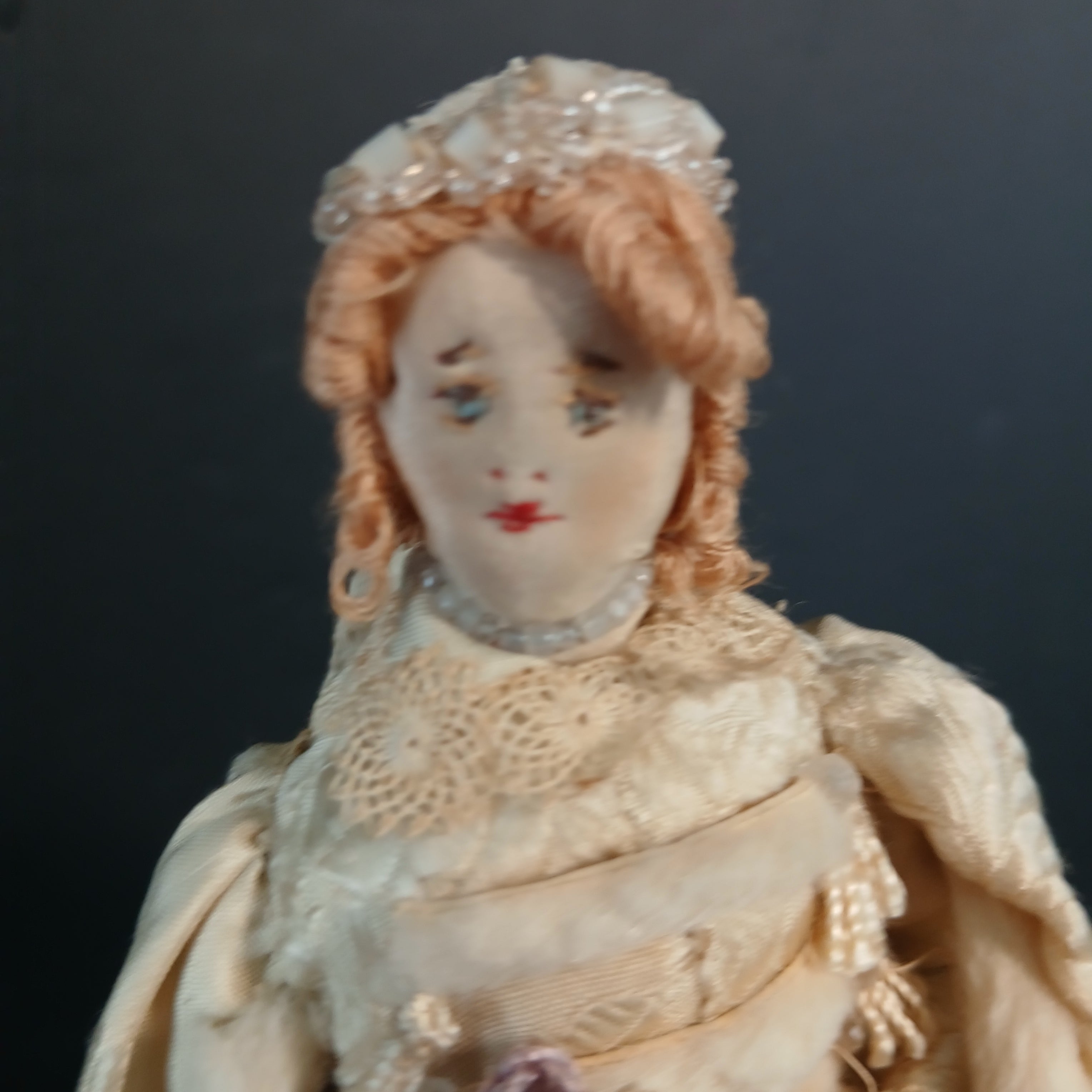 19th Century Handmade Bridal Doll