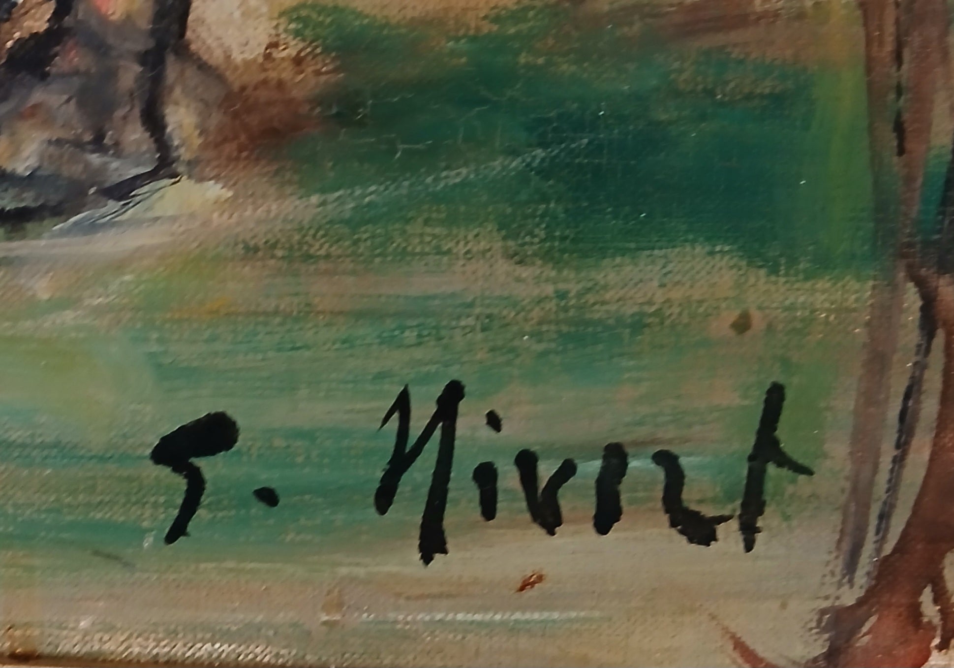 Heartwarming Oil Painting Gypsy Children - Listed French Artist Georgette Nivert