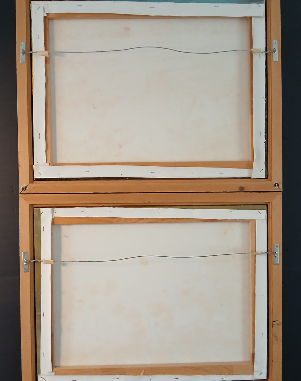 Chinese Junks in a Cove, Evening - a Pair of Oils on Canvas by Chang