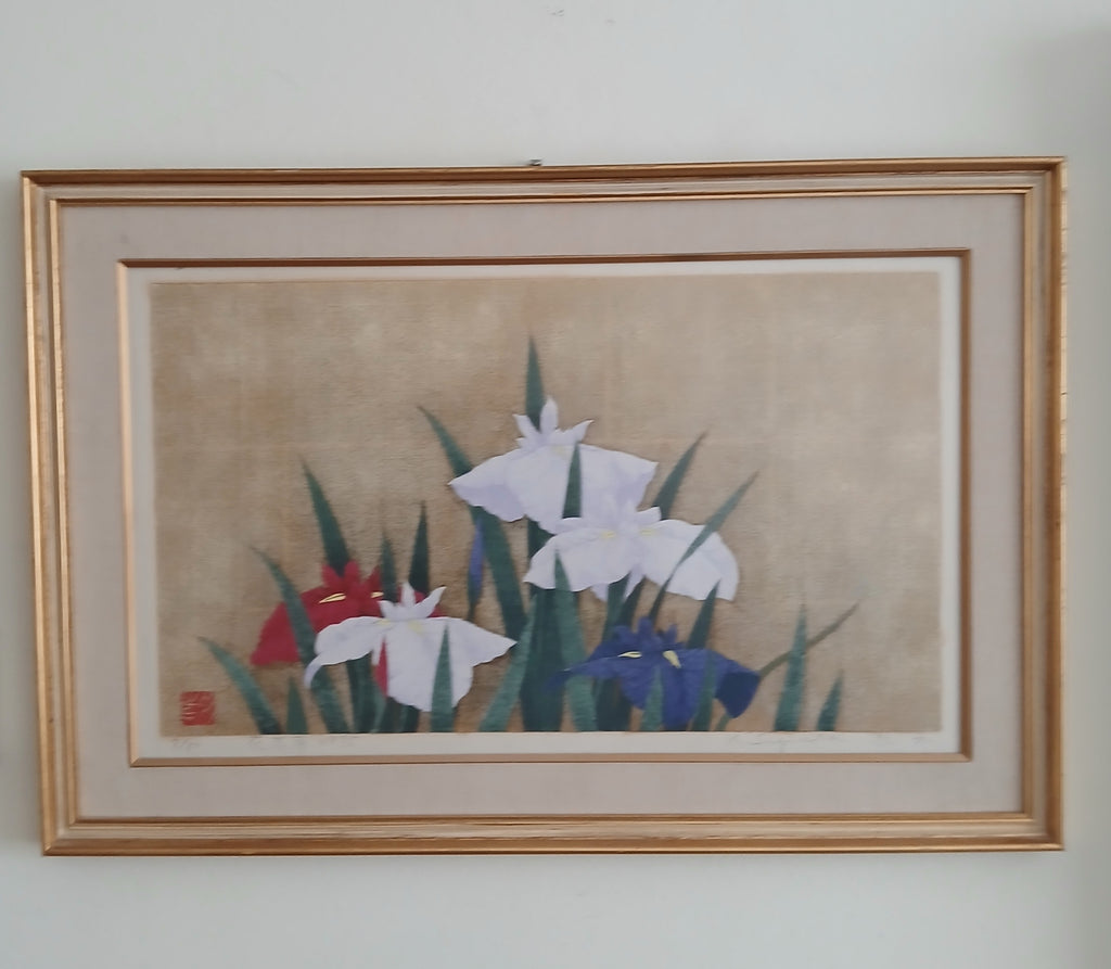 Sugiura Kazutoshi Iris No. 95 Woodblock Print