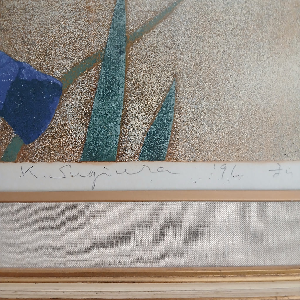 Sugiura Kazutoshi Iris No. 95 Woodblock Print