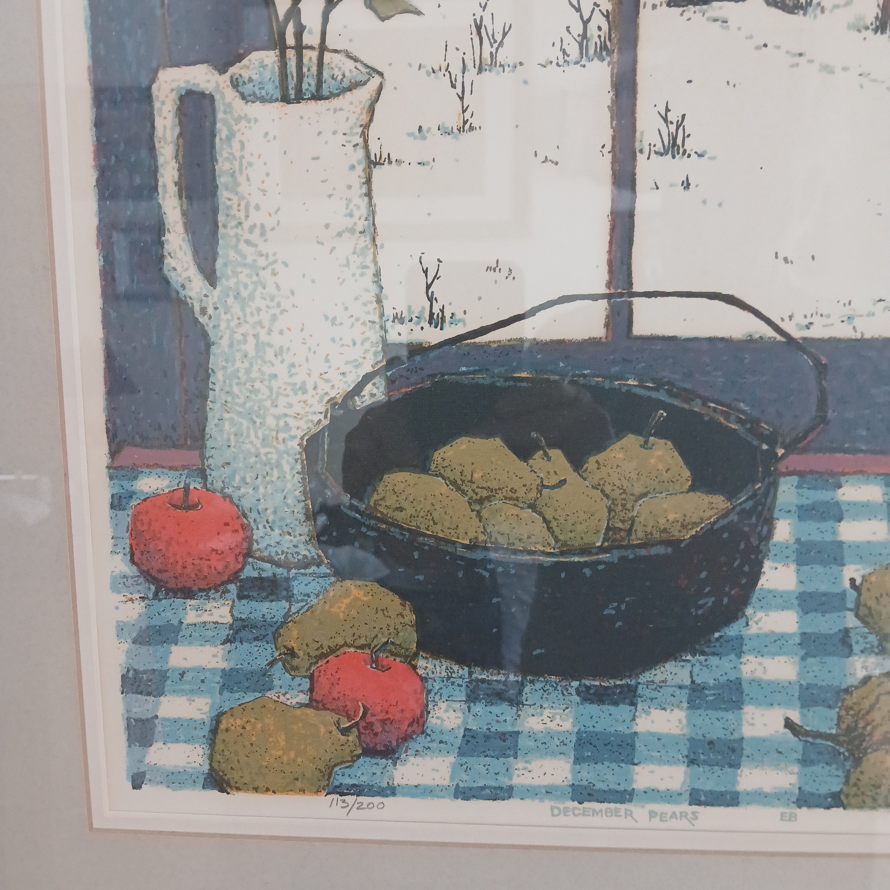 1976 Serigraph - December Pears - by Tom Bartek 1932-2024