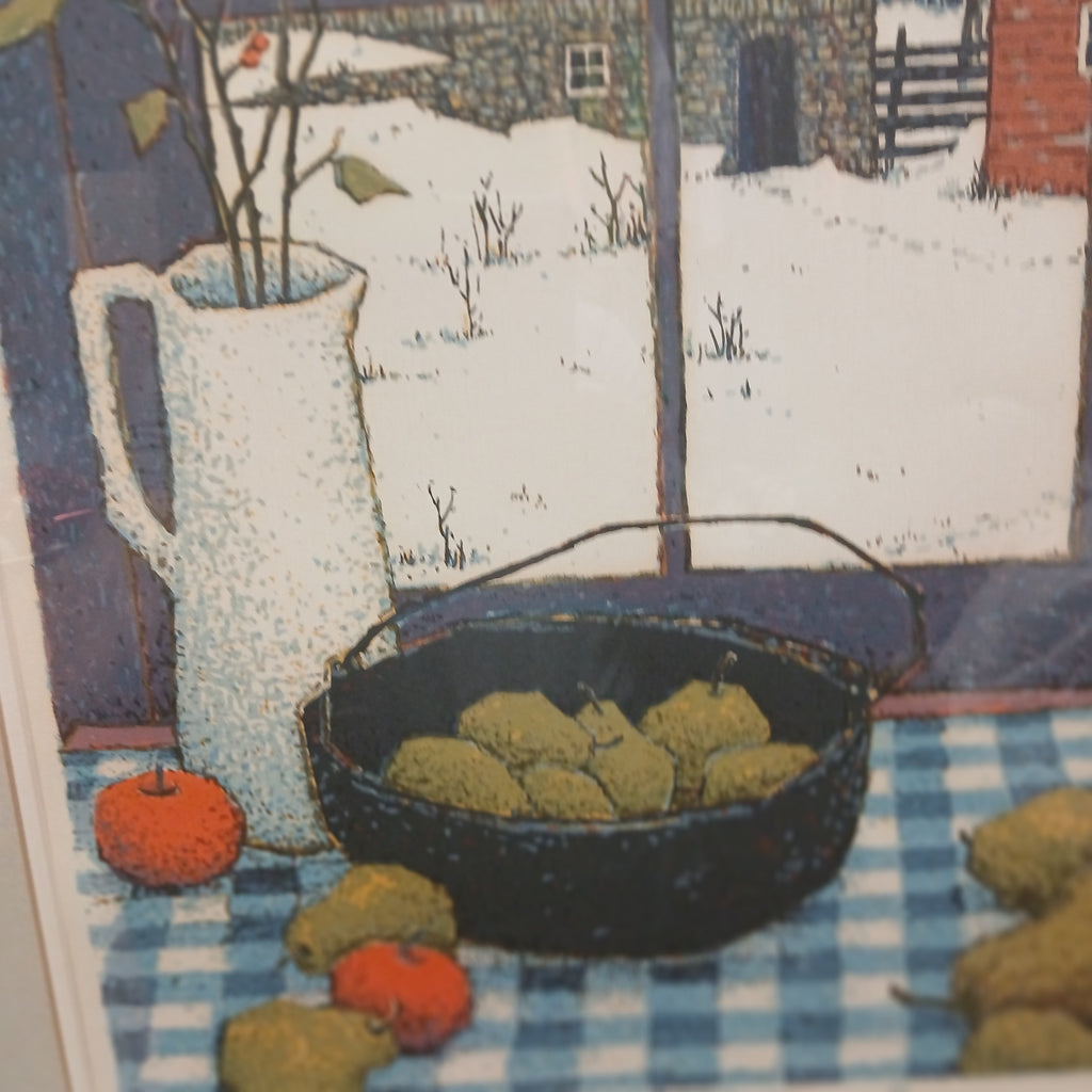 1976 Serigraph - December Pears - by Tom Bartek 1932-2024