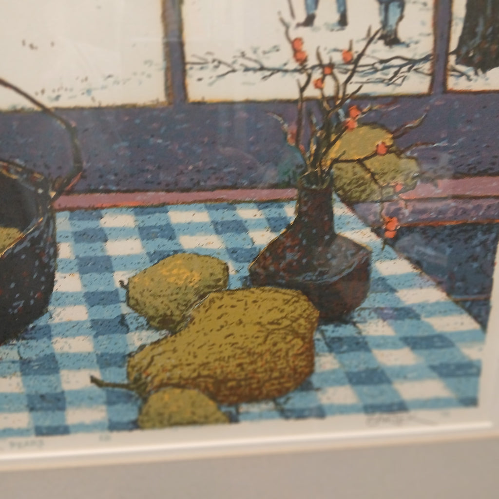 1976 Serigraph - December Pears - by Tom Bartek 1932-2024