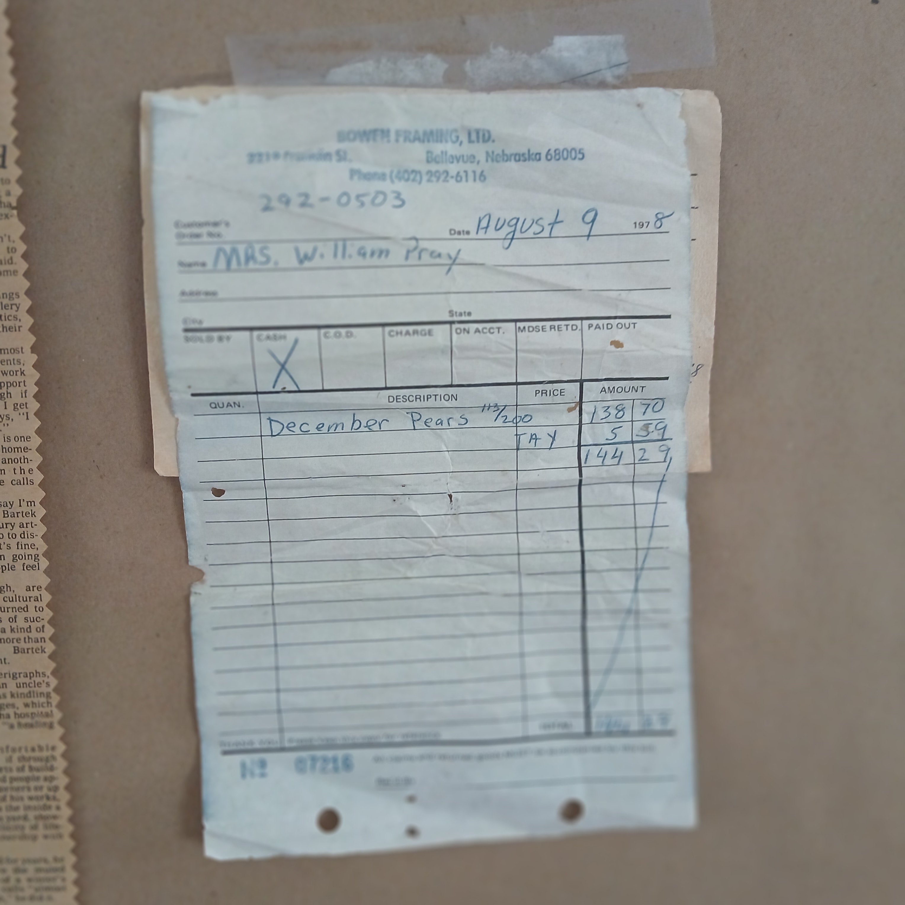 1976 Serigraph - December Pears - by Tom Bartek 1932-2024