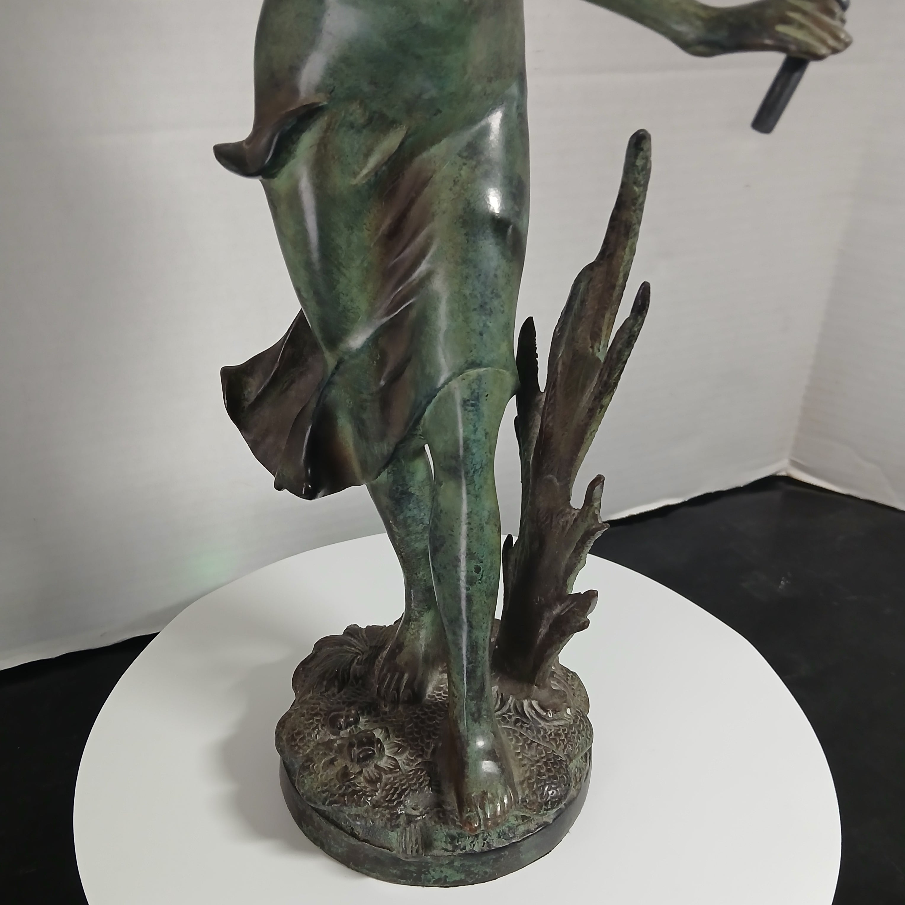 Art Nouveau Style Bronze Sculpture Young Girl With Her Birds FREE SHIPPING!