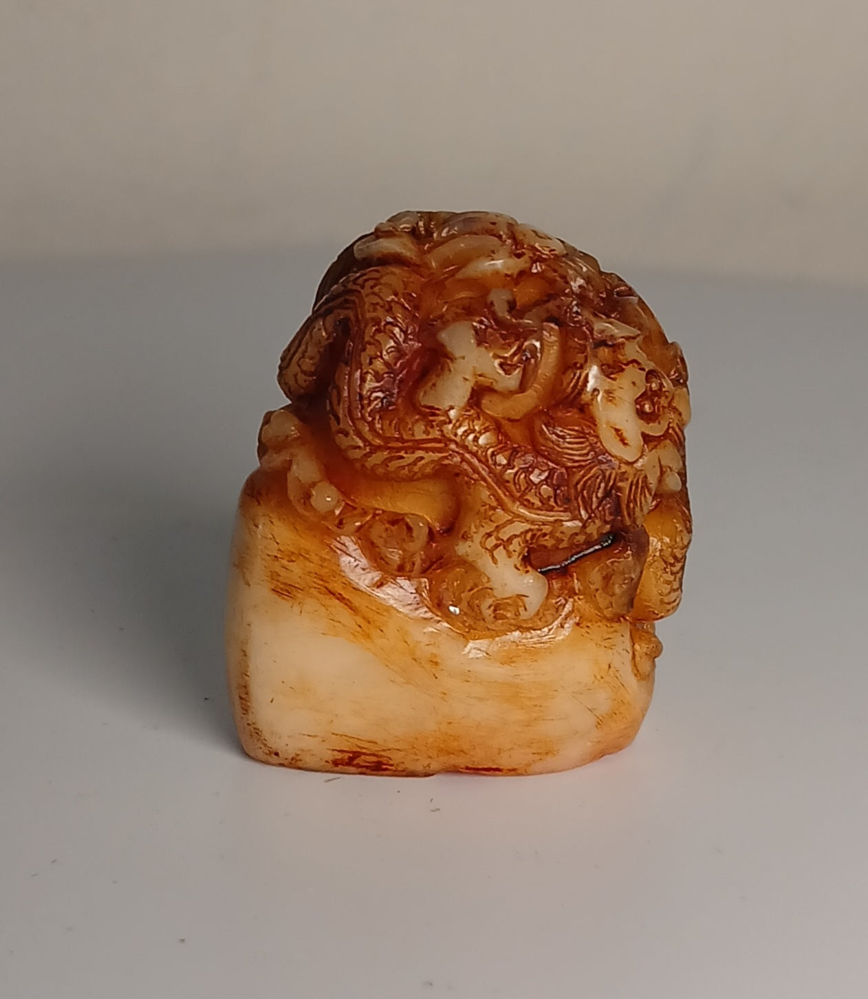 Chinese Carved Hetian Jade Dragon Seal FREE SHIPPING!