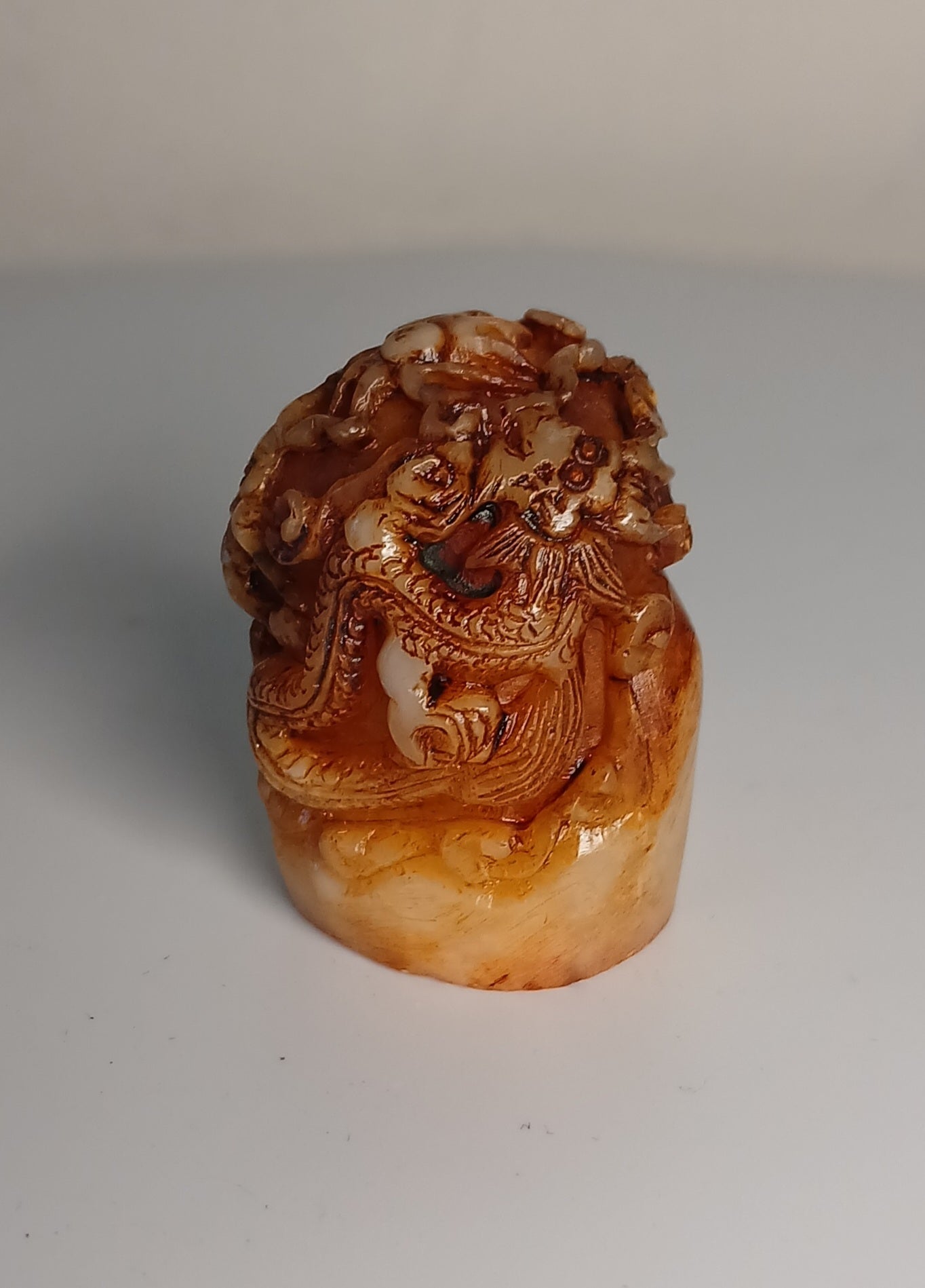 Chinese Carved Hetian Jade Dragon Seal FREE SHIPPING!