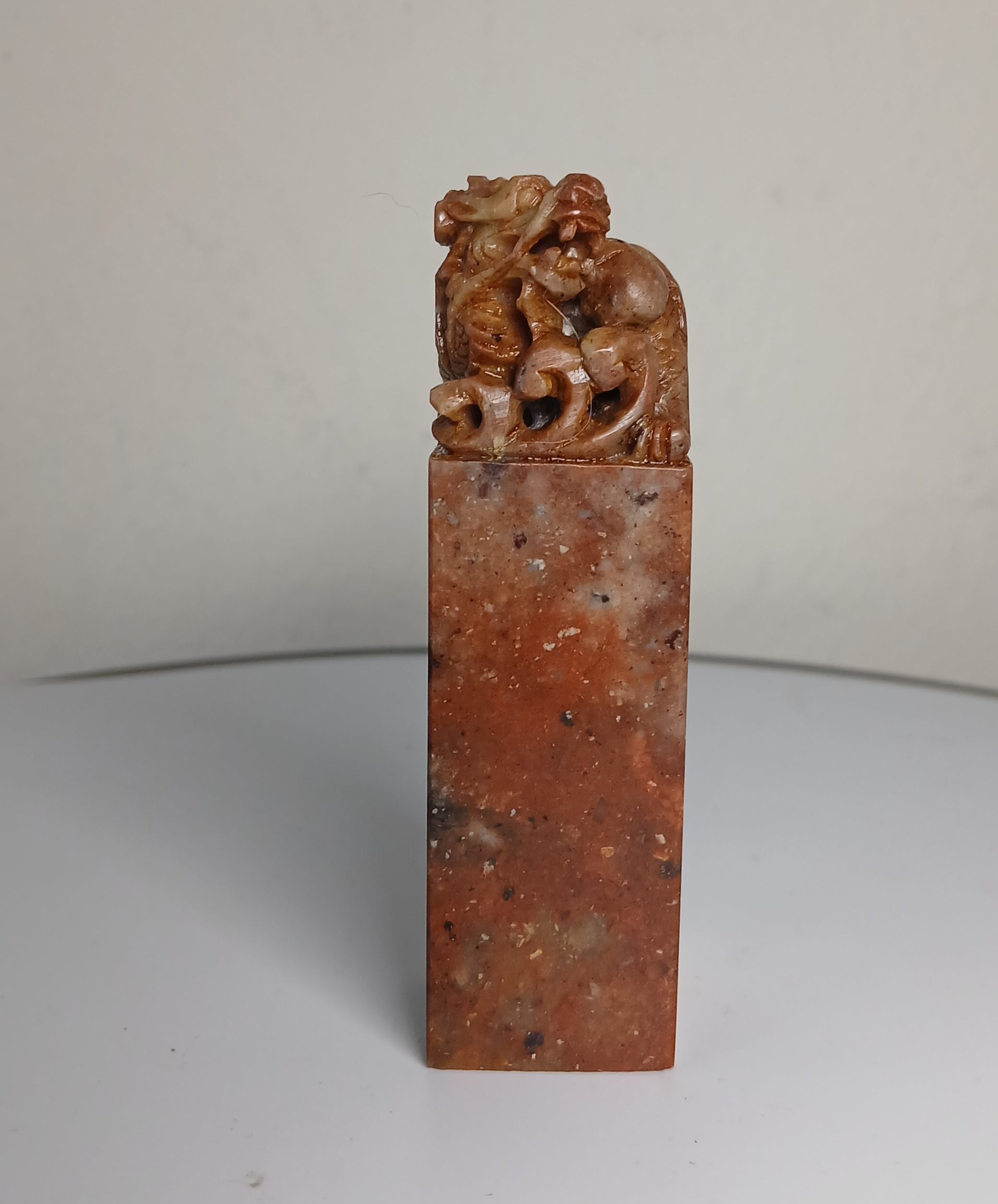 Chinese Carved Soapstone Dragon Seal Blank FREE SHIPPING!