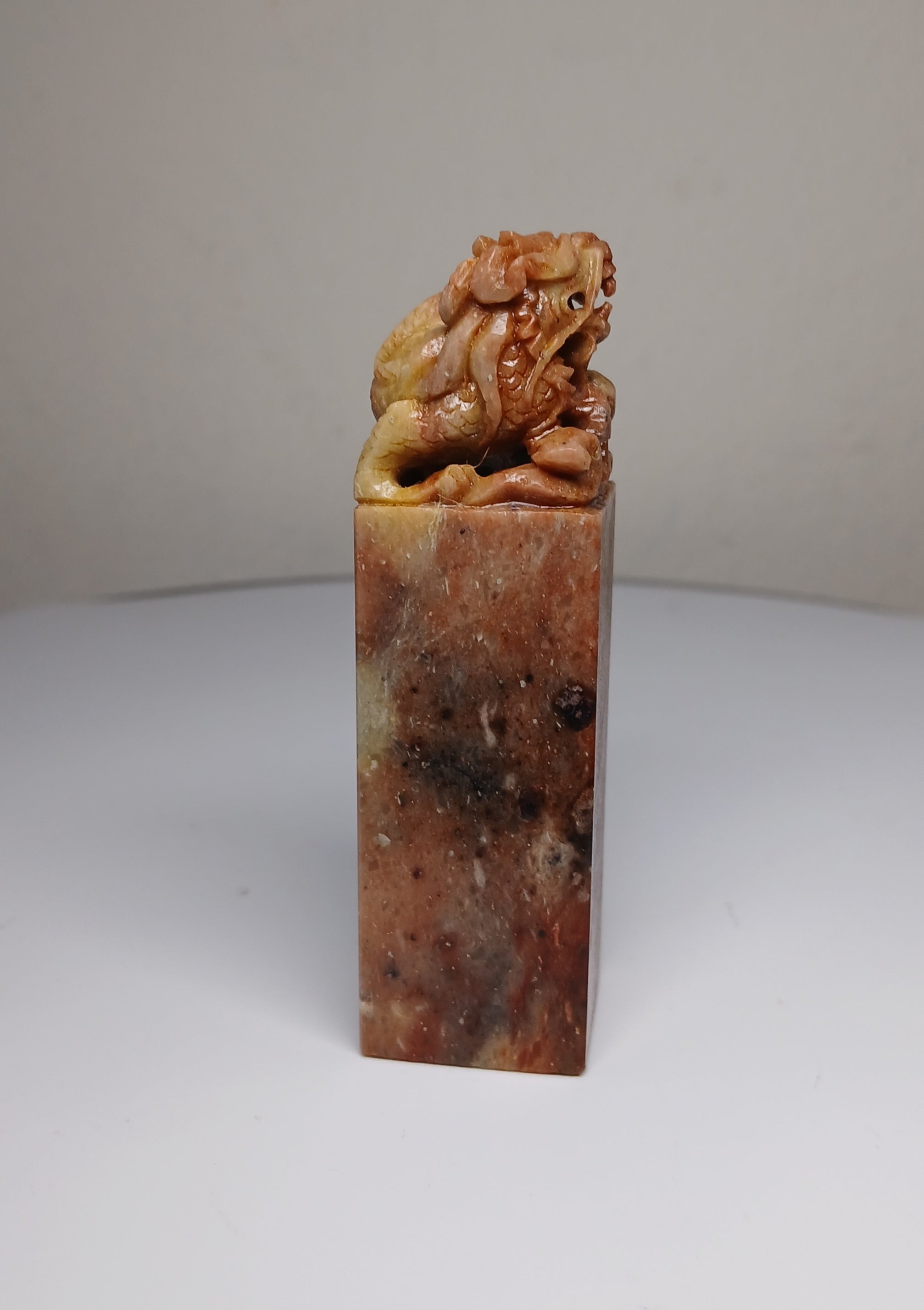 Chinese Carved Soapstone Dragon Seal Blank FREE SHIPPING!