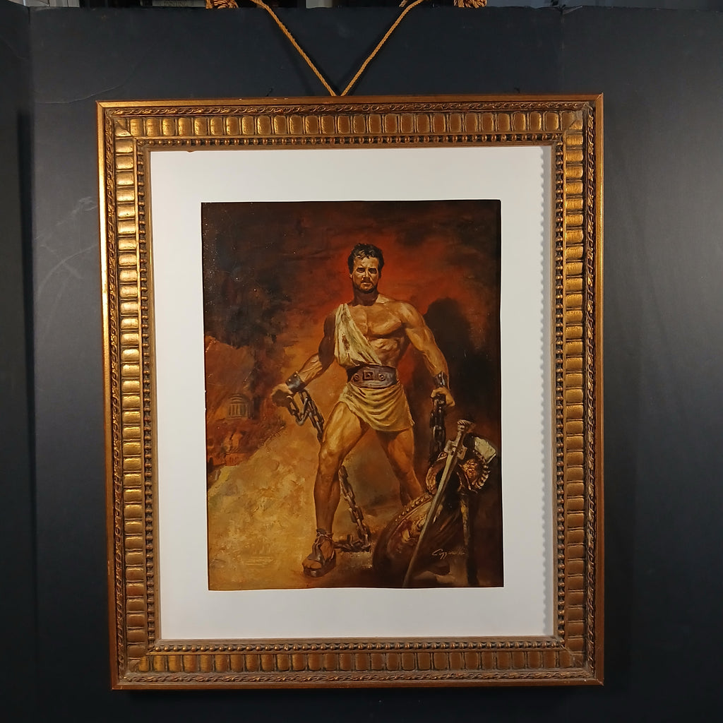 Oil Painting Steve Reeves Hercules 1950s by Frank Cozzarelli / Bianculli Estate