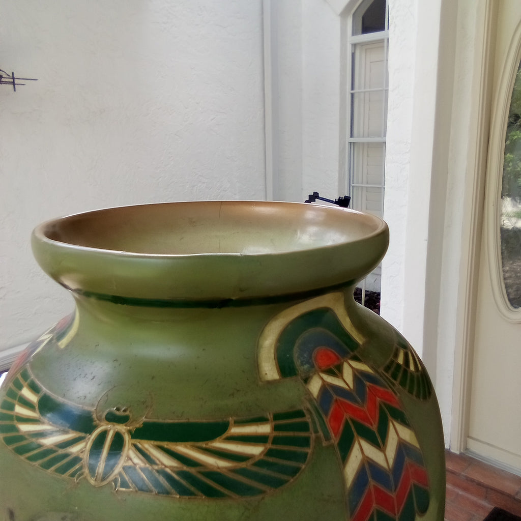 Egyptian Revival Mystical and Enchanting Royal Bonn Vase c. 1910
