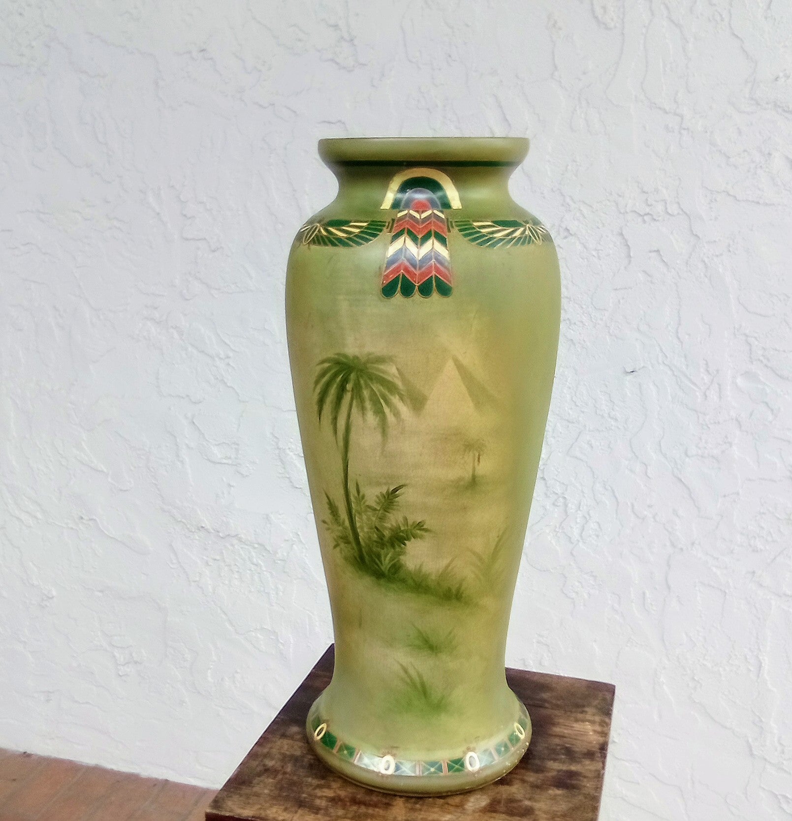 Egyptian Revival Mystical and Enchanting Royal Bonn Vase c. 1910