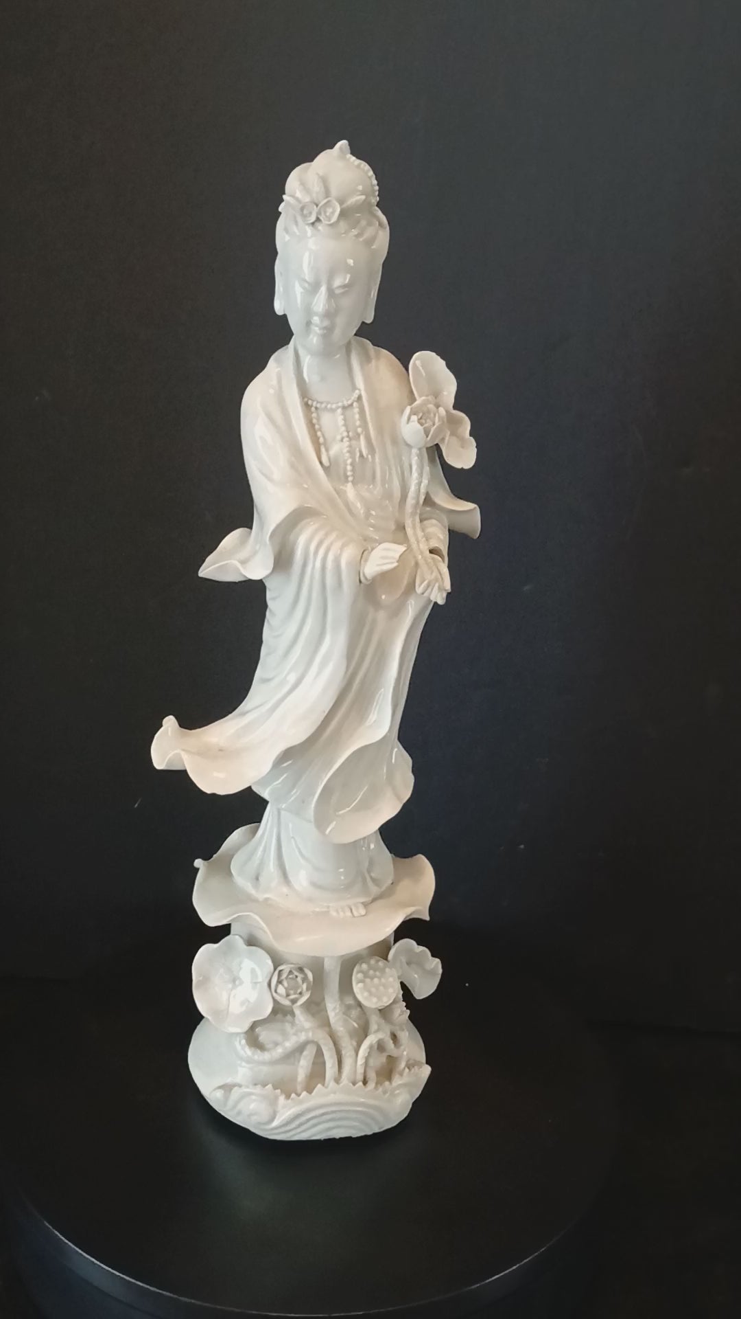 Truly Majestic Kwan Yin Guanyin Vintage Blanc de Chine 17" Tall!