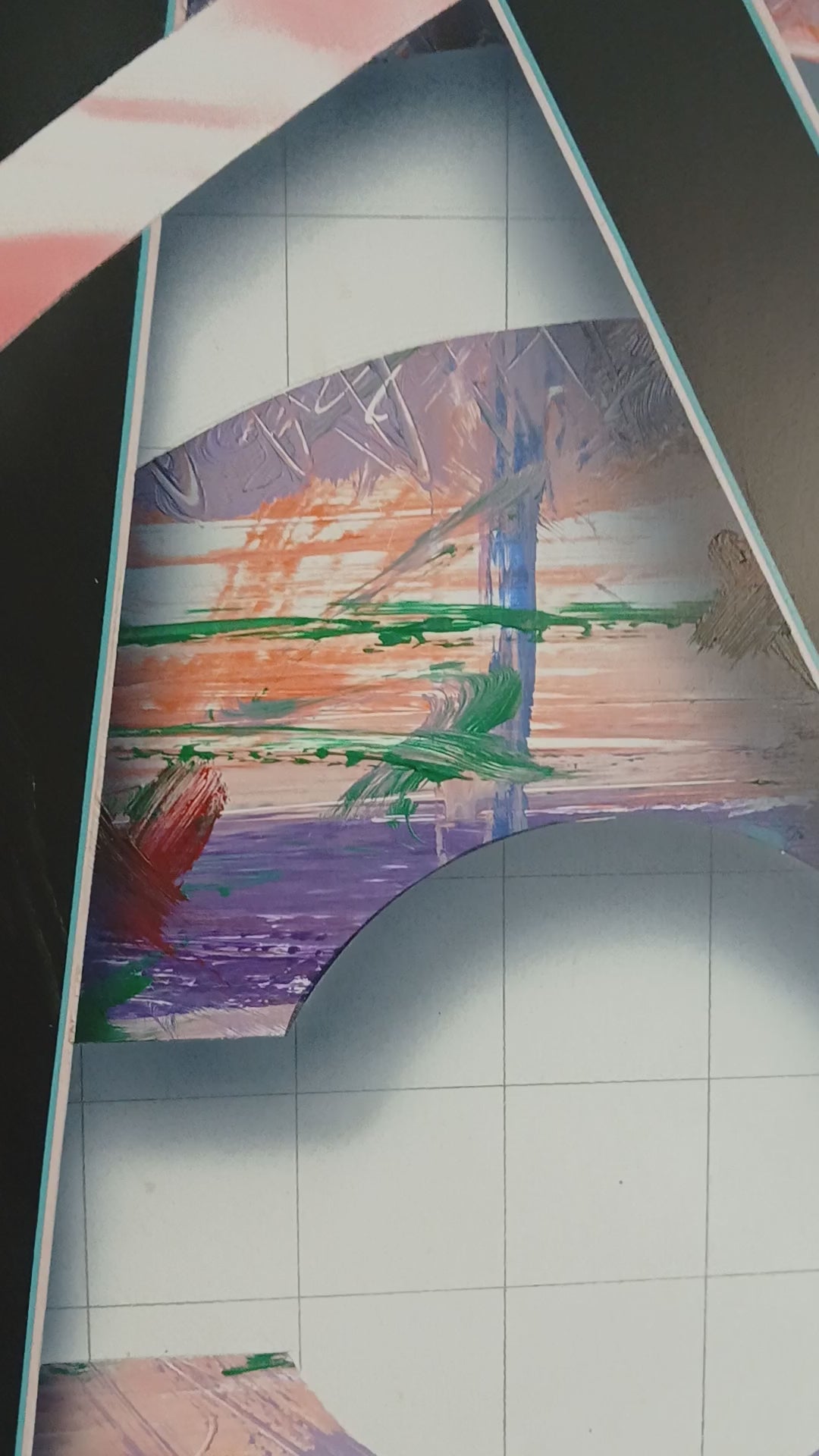 1986 Abstract Acrylic on Canvas "Exaction" by Elliott Wennet