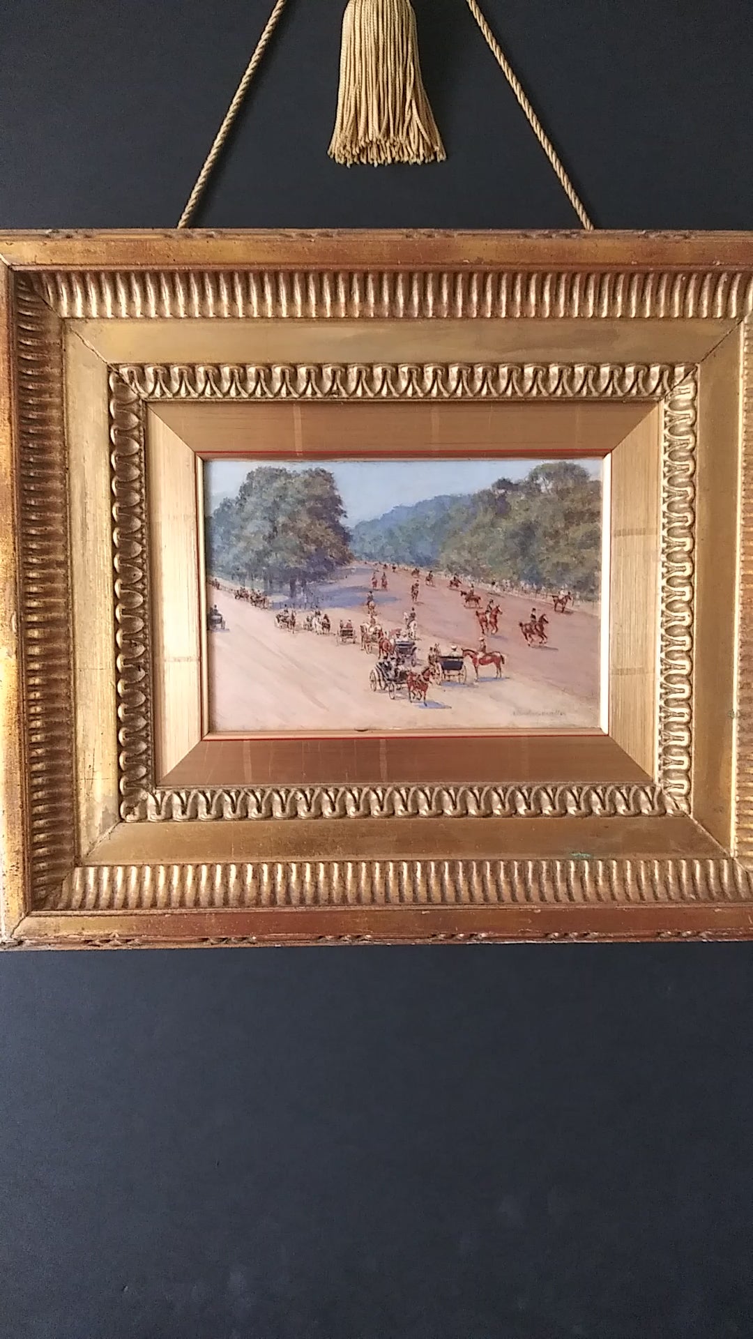 Riders and Strollers in Windsor Great Park, oil c. 1890’s by A. Douglas-Hamilton