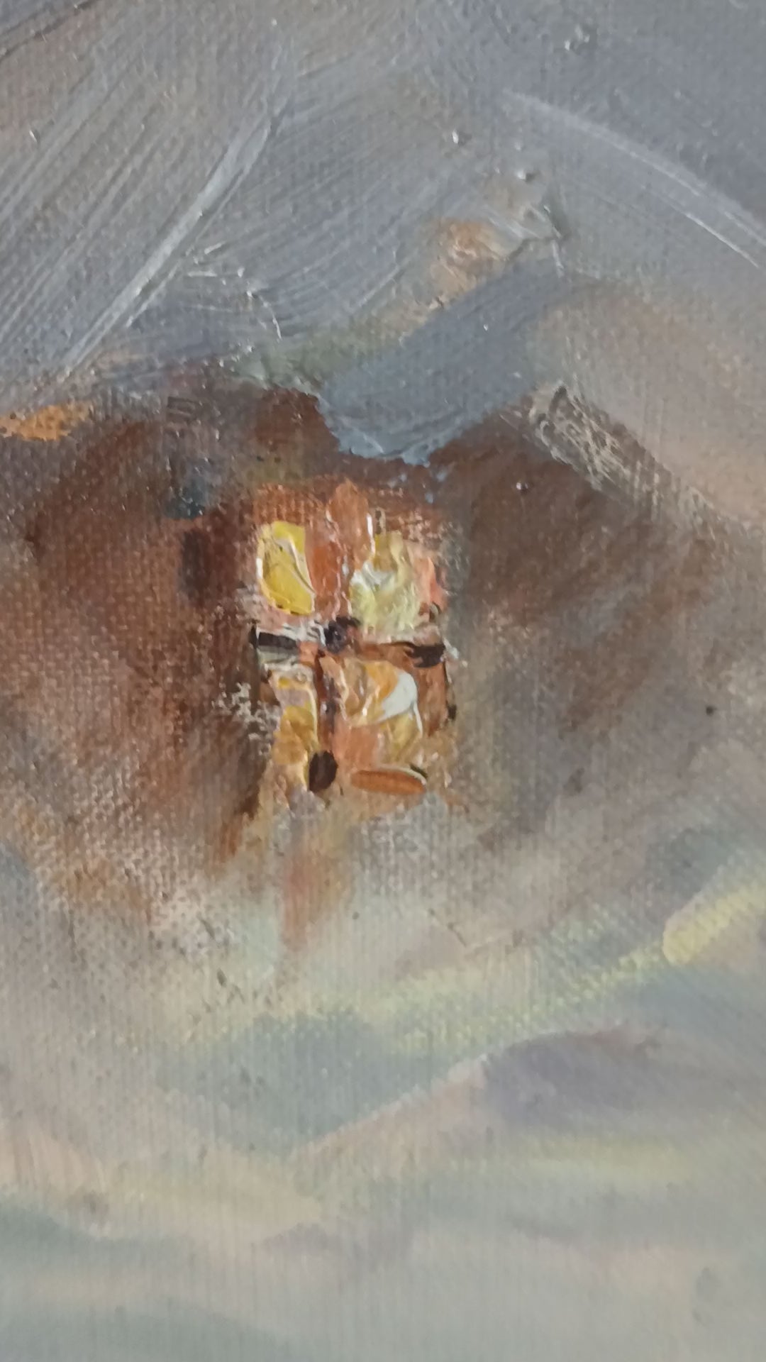 The Blizzard- Oil on canvasboard by Listed Artist Frank Ferruzza c. 1960s
