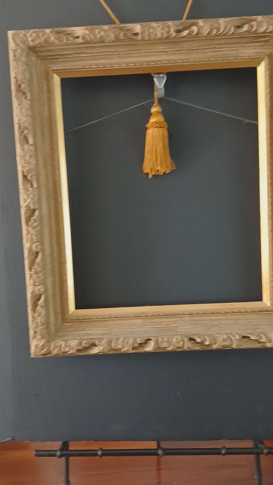 Vintage Carved Wood Frame with Gold Inner Filet 15 1/4" x 18 1/4"