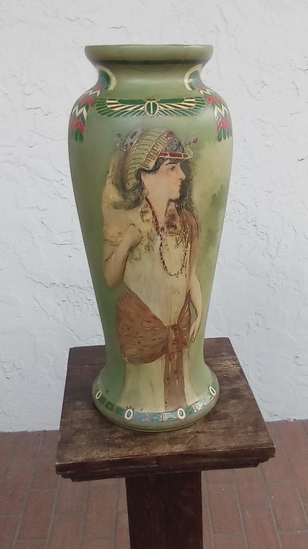 Egyptian Revival Mystical and Enchanting Royal Bonn Vase c. 1910