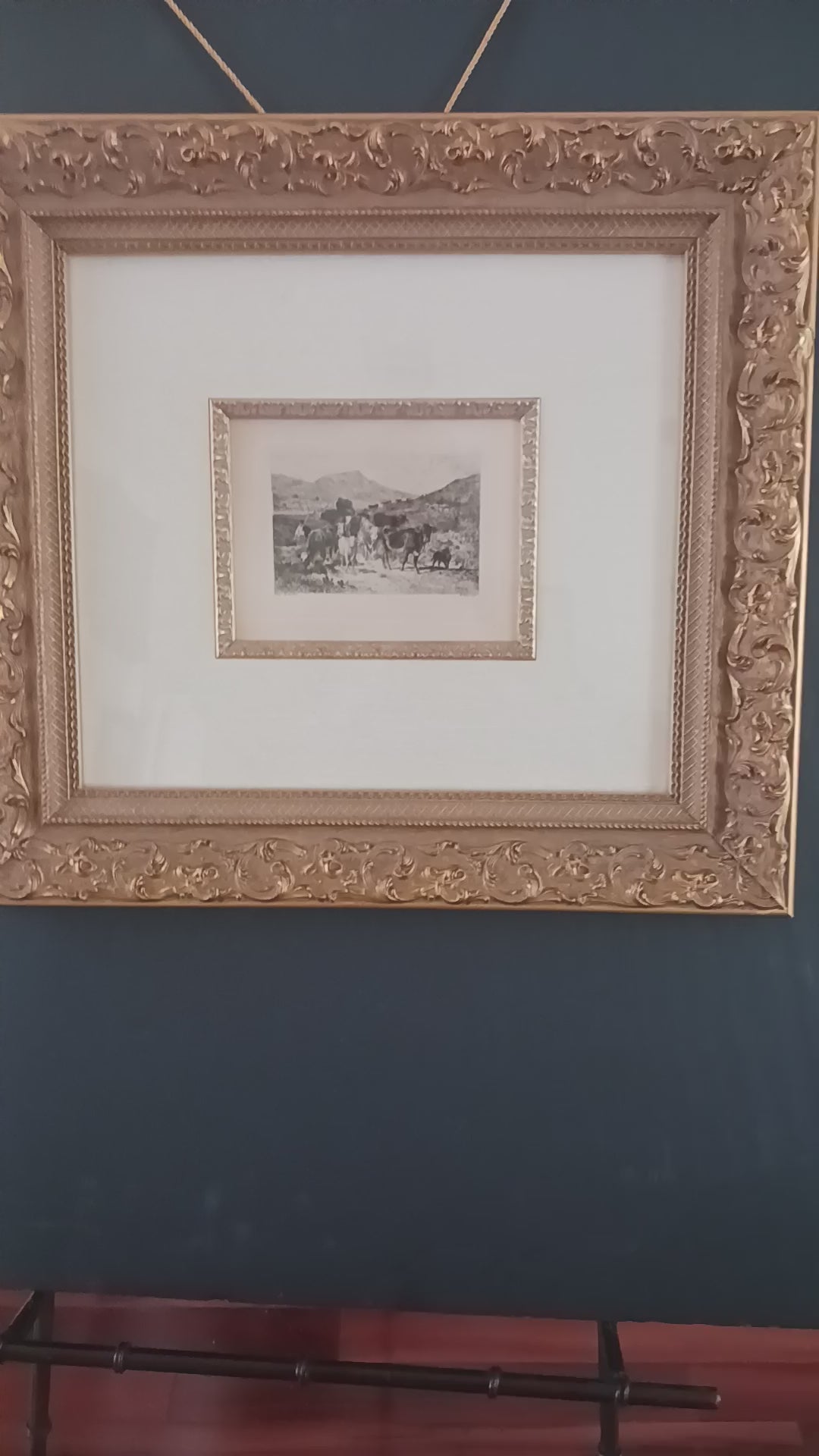 Emile Van Marcke - Troupeau de Boeufs dans les Montagnes -First Printing 1873