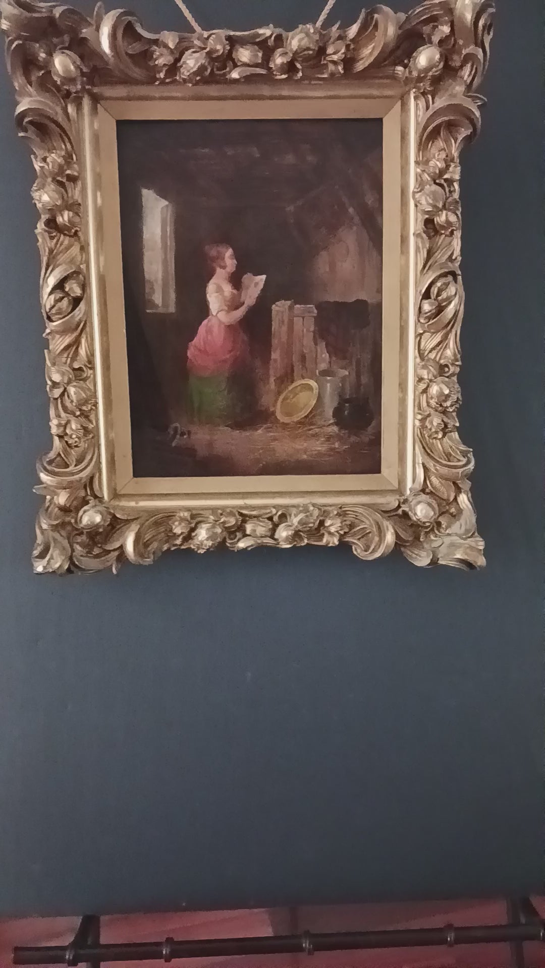 The Valentine - 19th Century Oil on Metal Plate - Americana