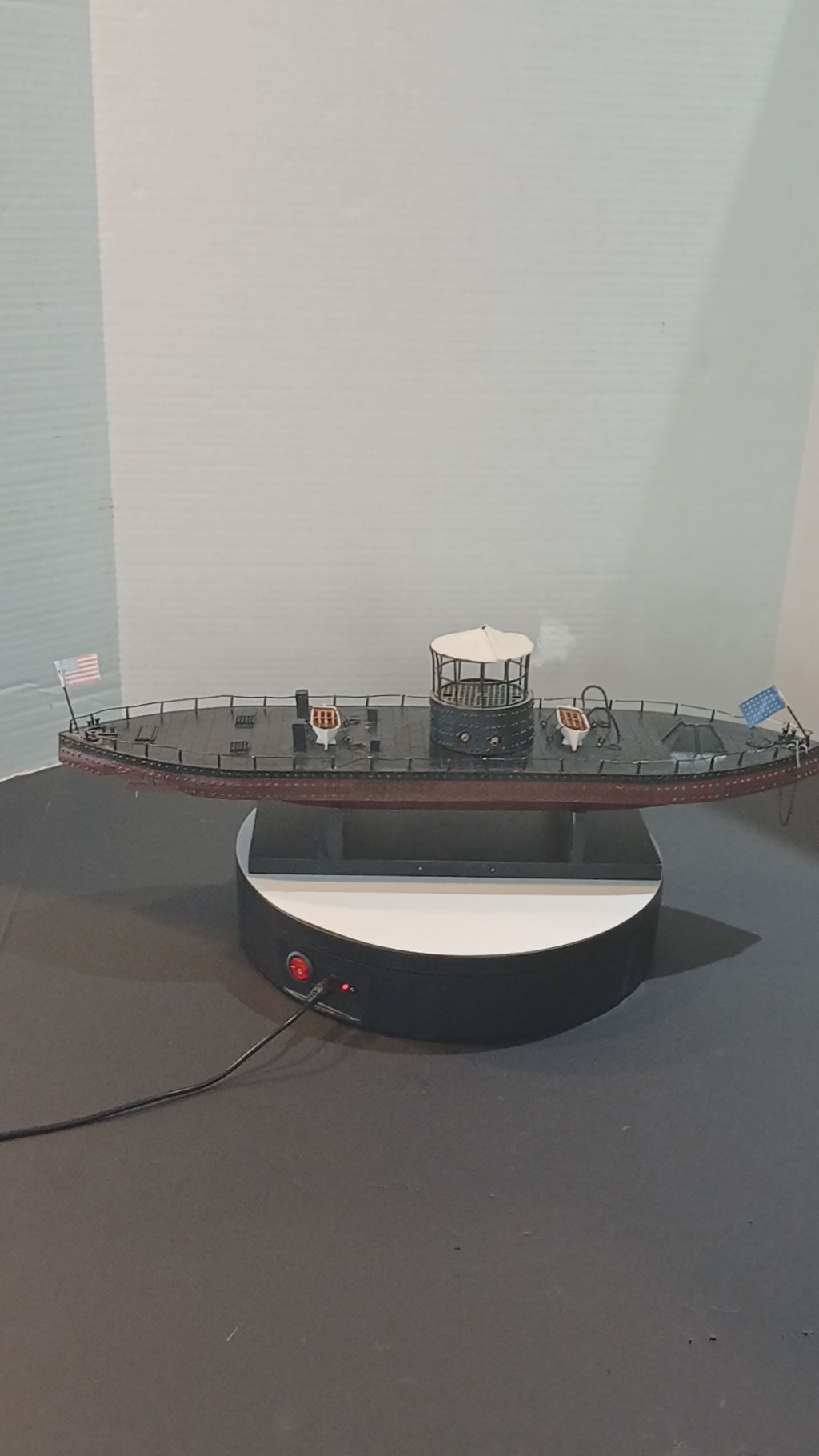 Handcrafted Wooden Model of USS Monitor #60 of 100 Certificate of Authenticity