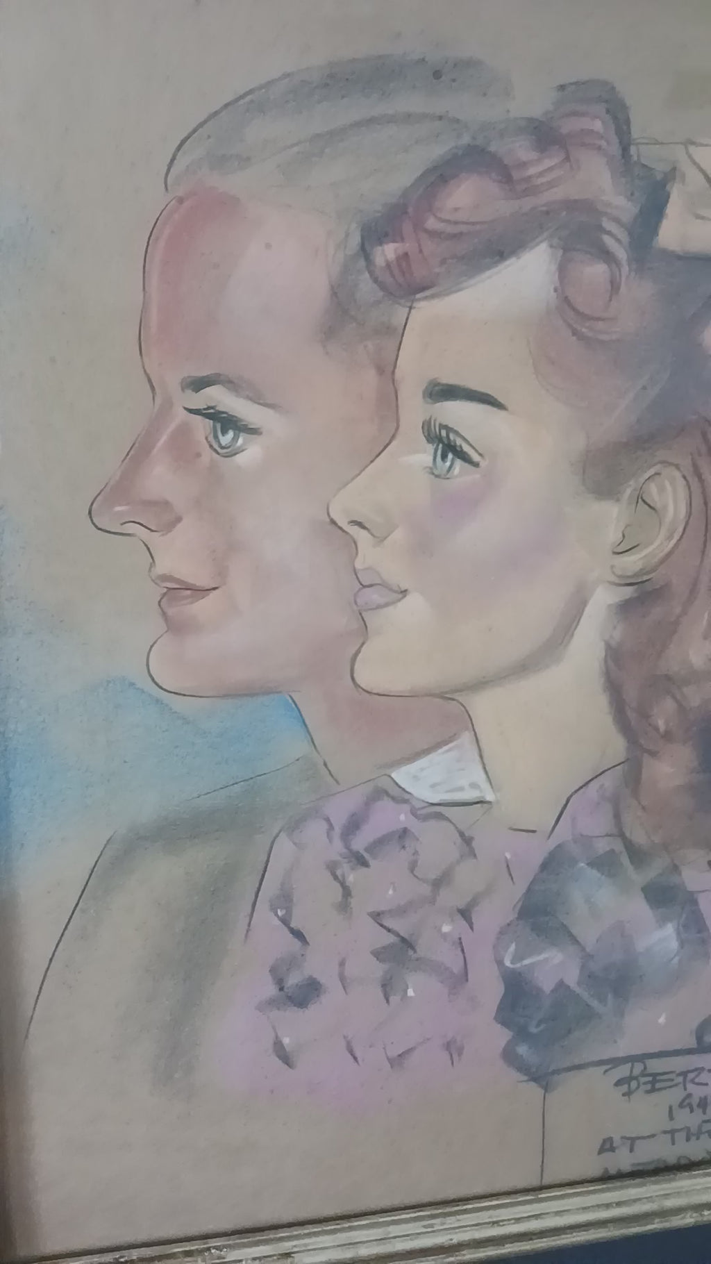 At the Meadowbrook, Historic 40s Ballroom Drawing of Evelyn and George Siebert